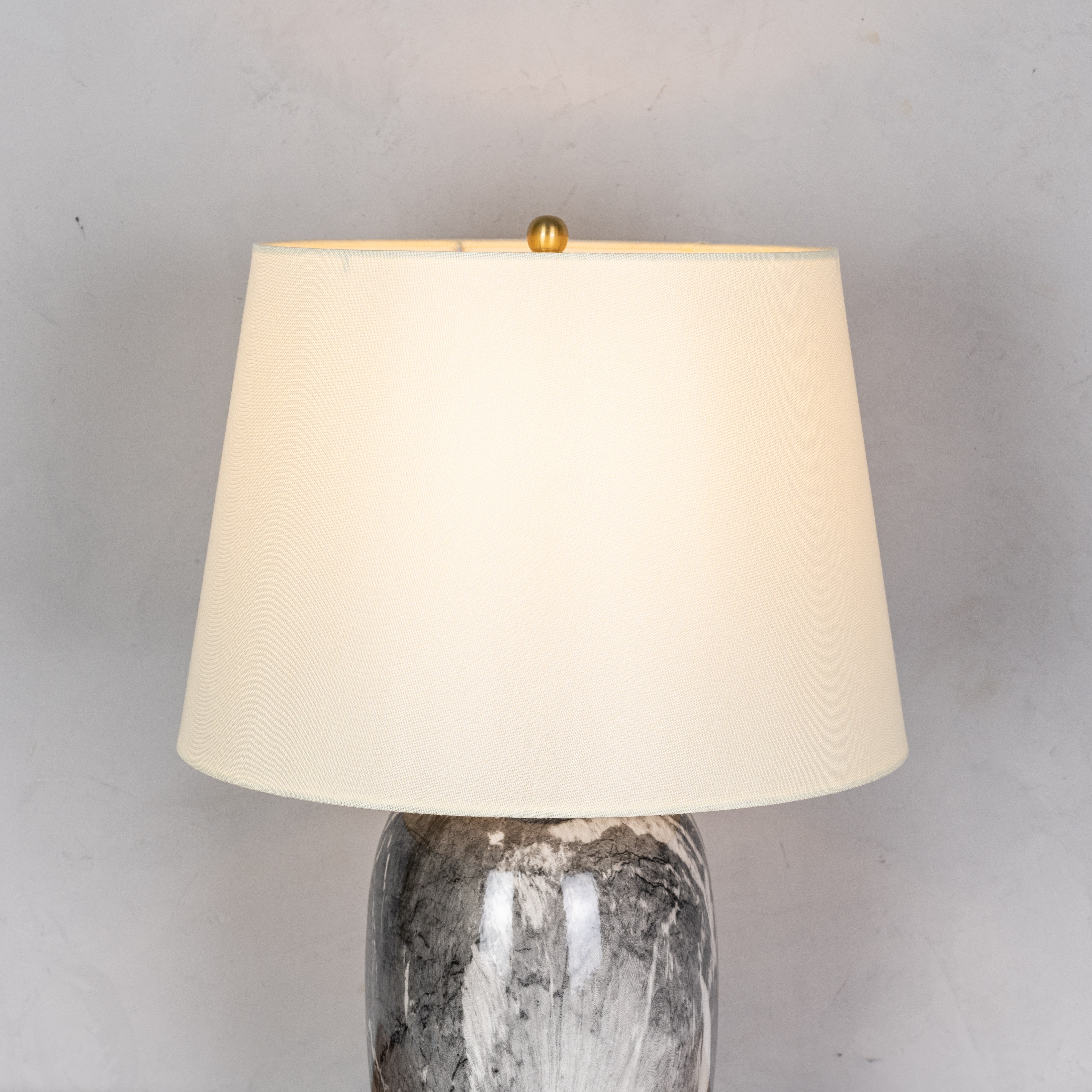RSVP Please (Smokey Grey) Marble Table Lamp