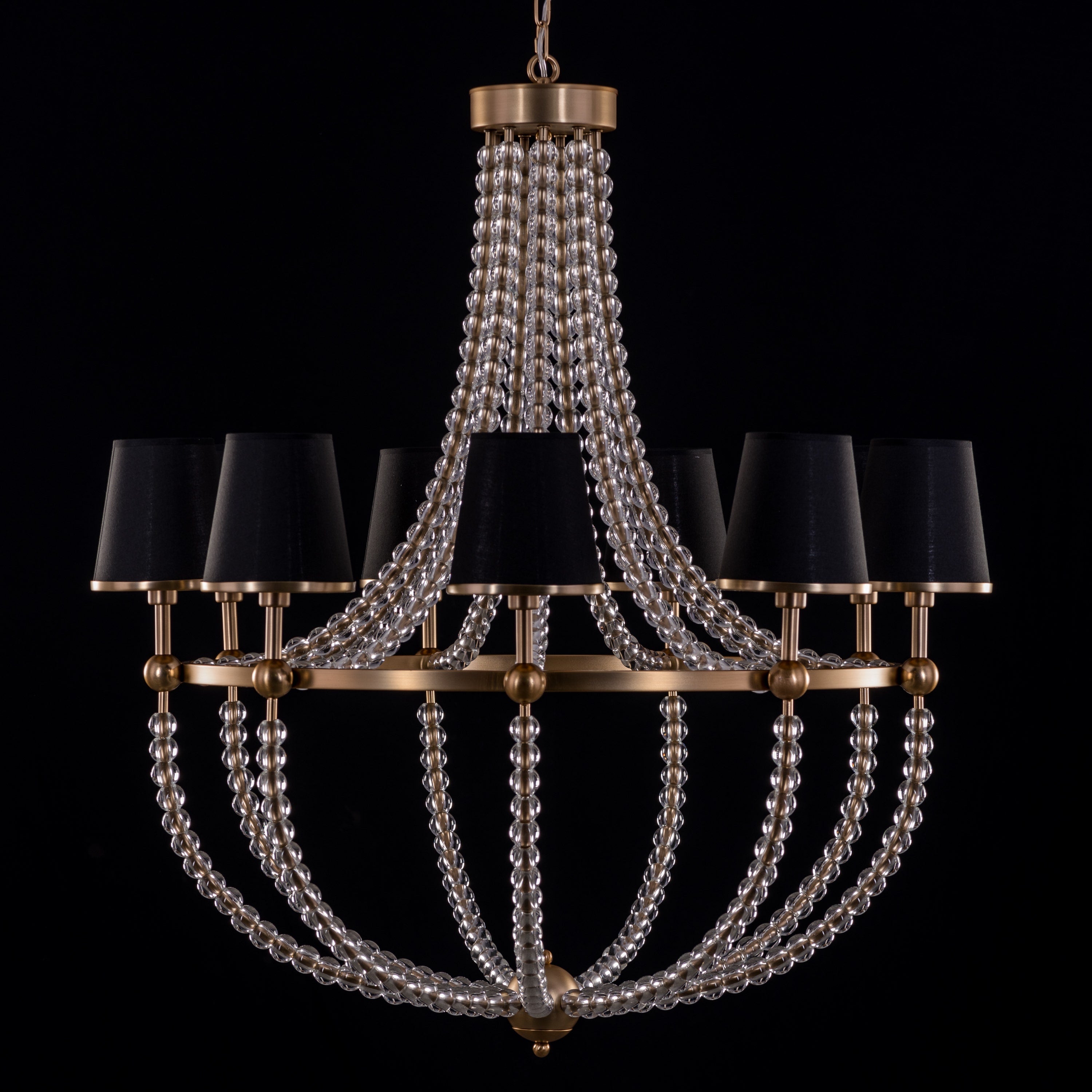 King's Gambit (Large, Gold) Crystal Chandelier