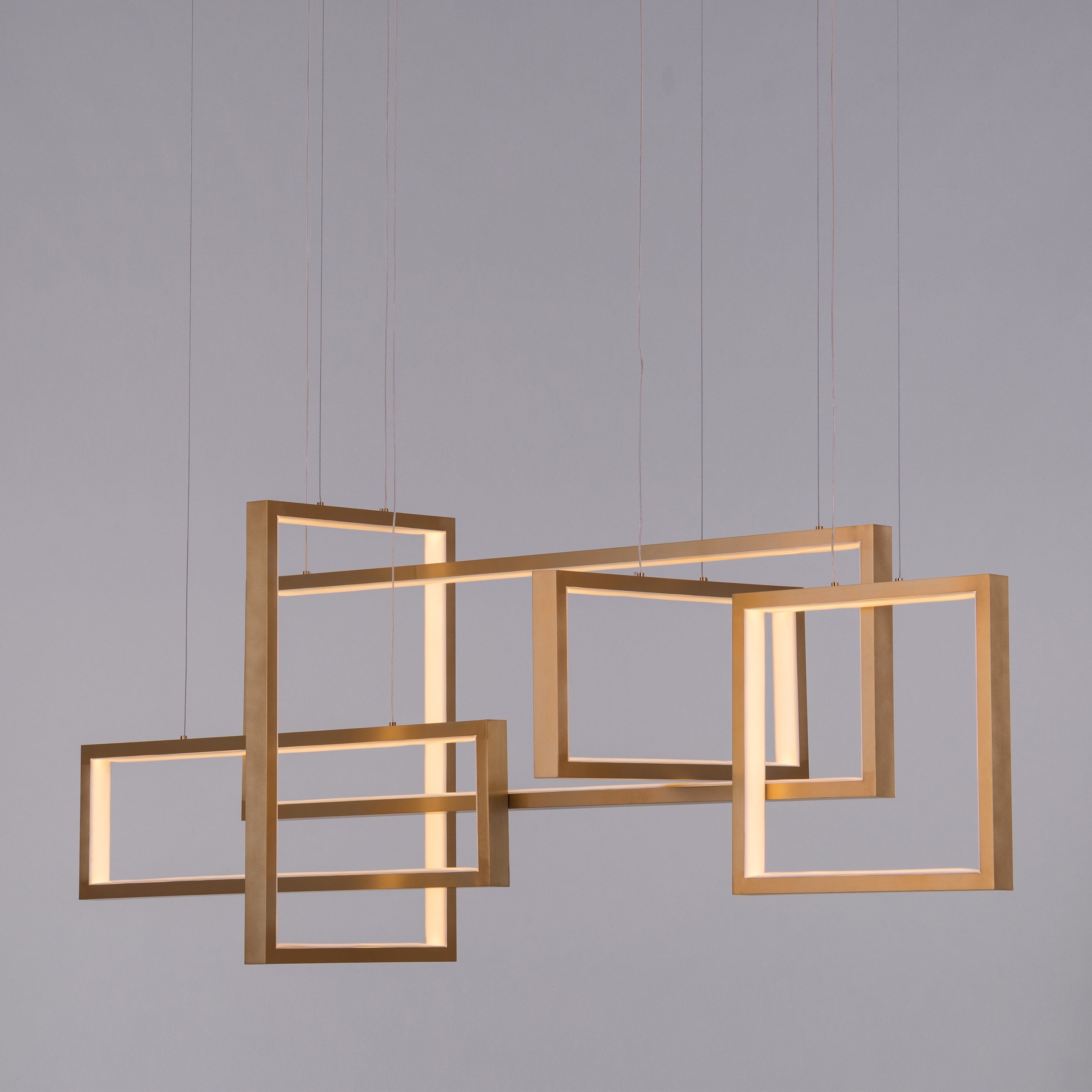 Three Day Weekend (Large, Gold, 3 Color Dimmable LED With Remote Control) Chandelier