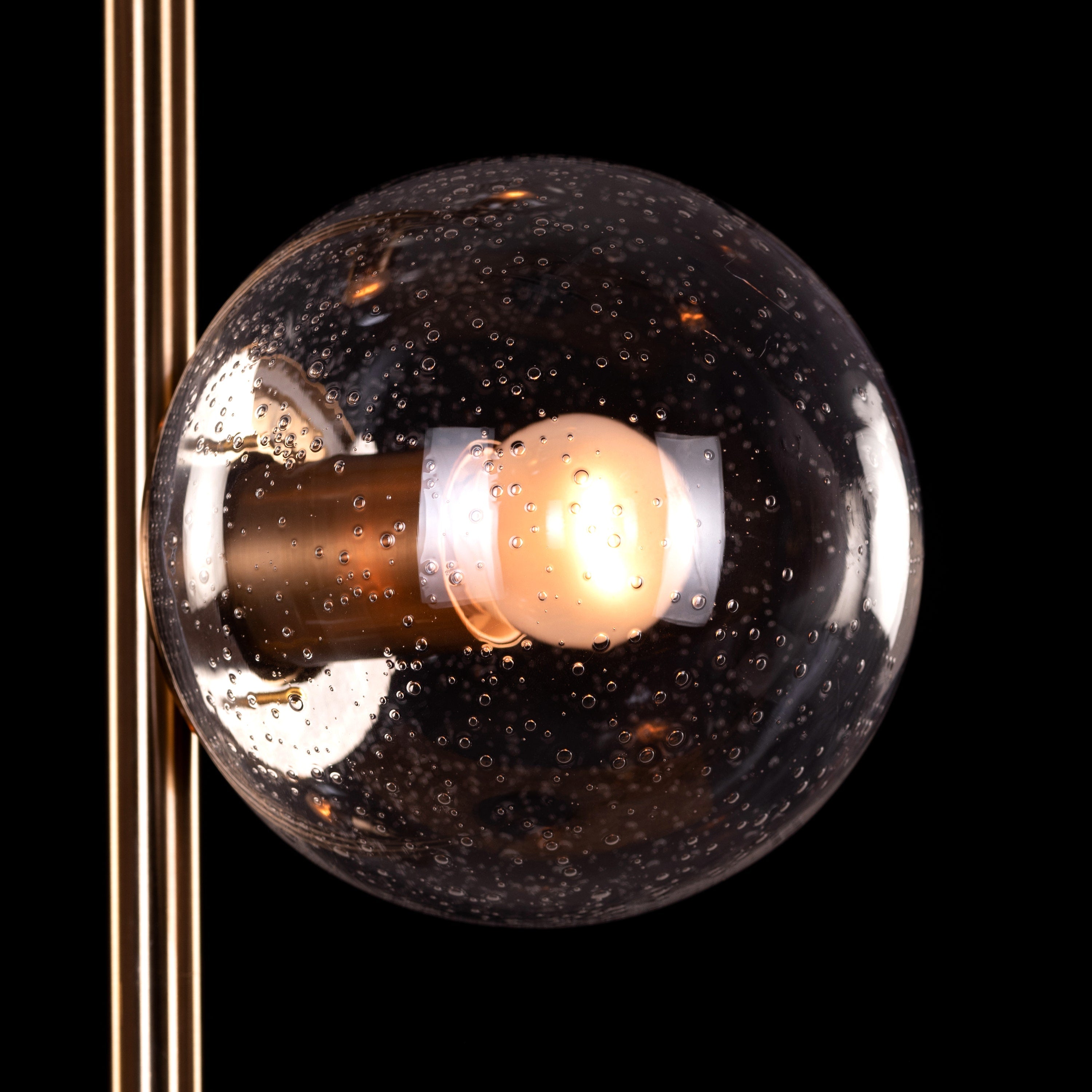 Sundance (Gold) Clear Bubble Glass Floor Lamp