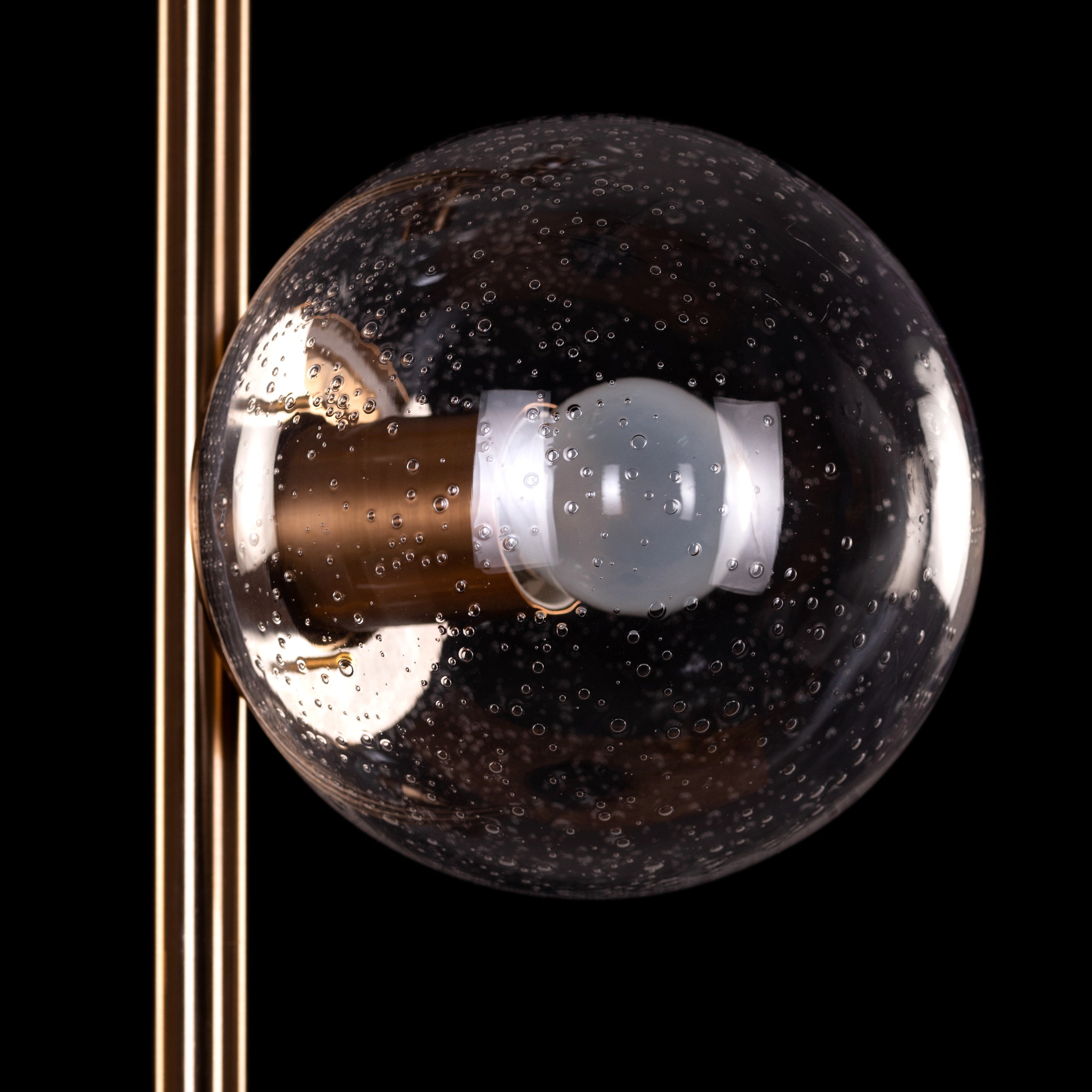 Sundance (Gold) Clear Bubble Glass Floor Lamp