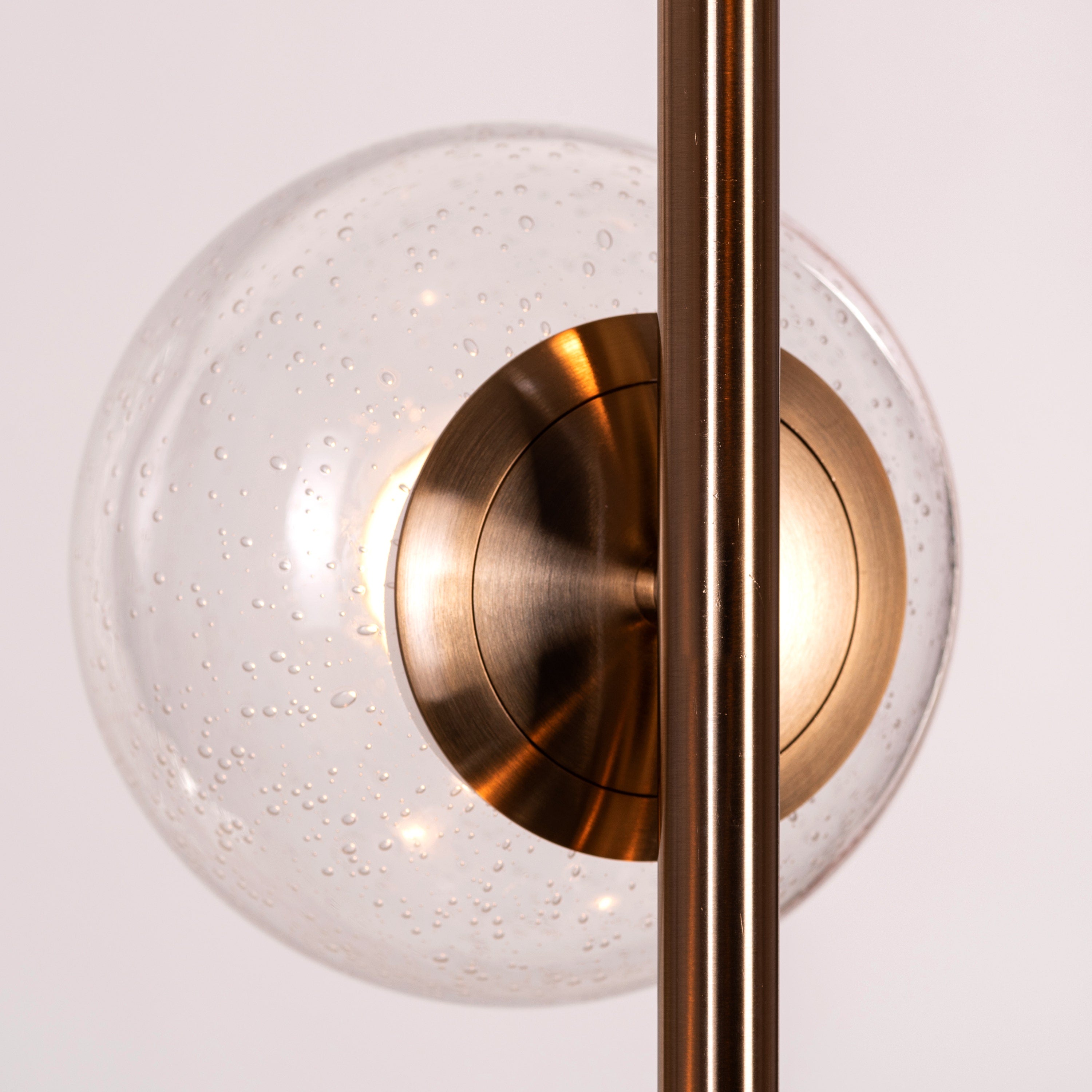 Sundance (Gold) Clear Bubble Glass Floor Lamp