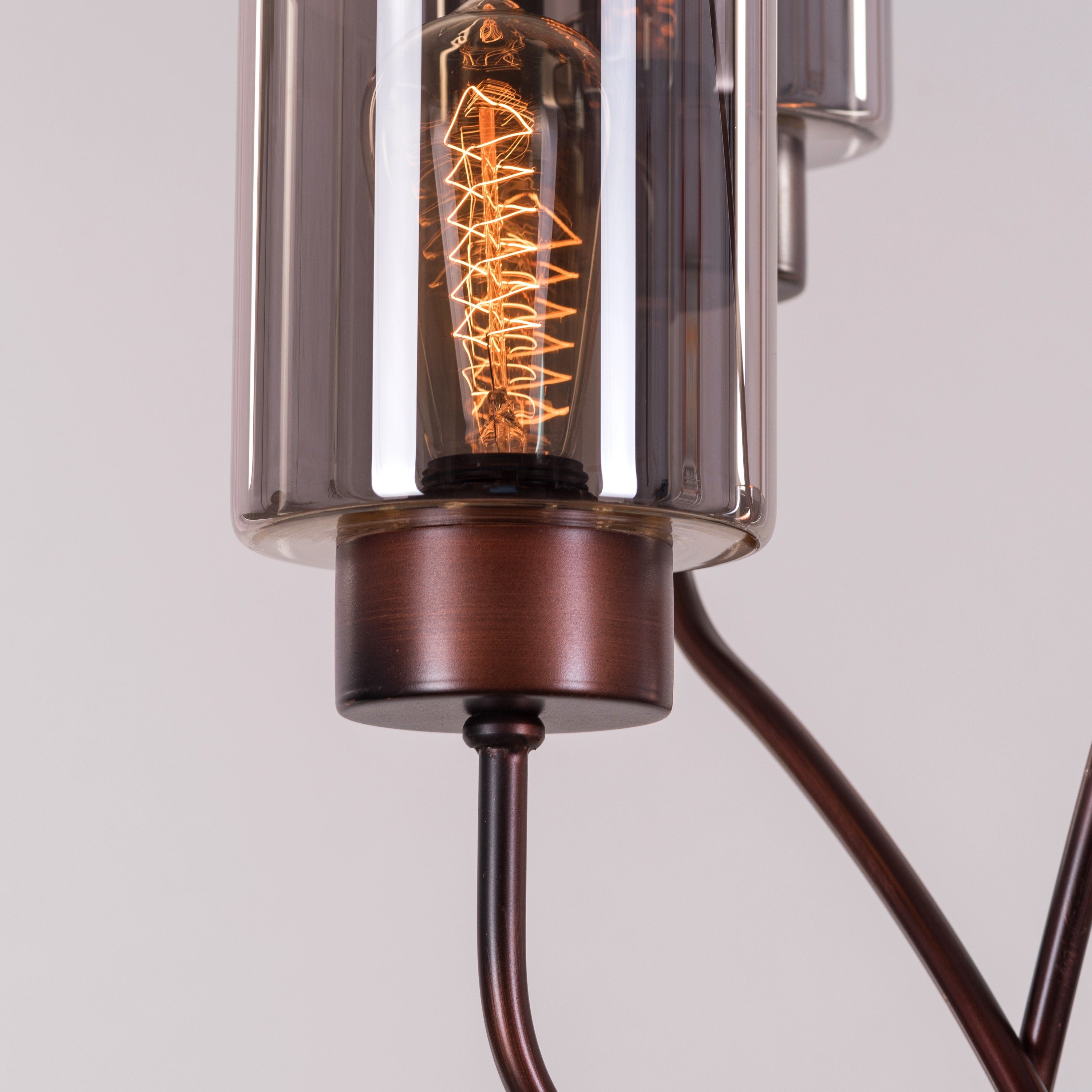 Twisted Cluster (Coffee, Smokey Grey) Glass Floor Lamp