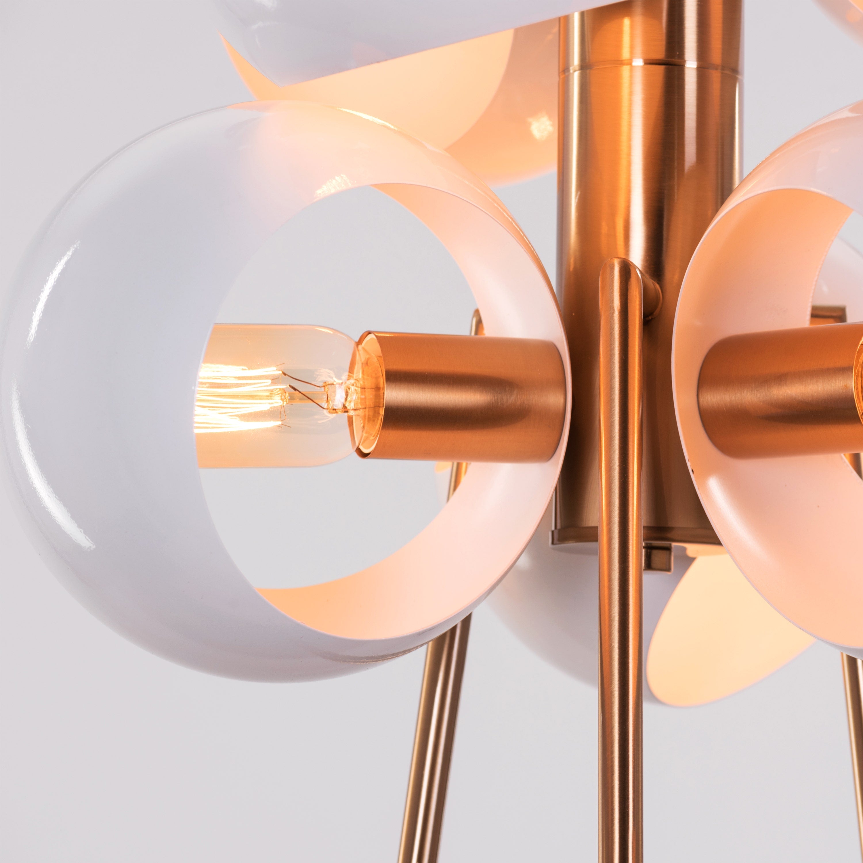 Greek To Me (Gold, White) Floor Lamp