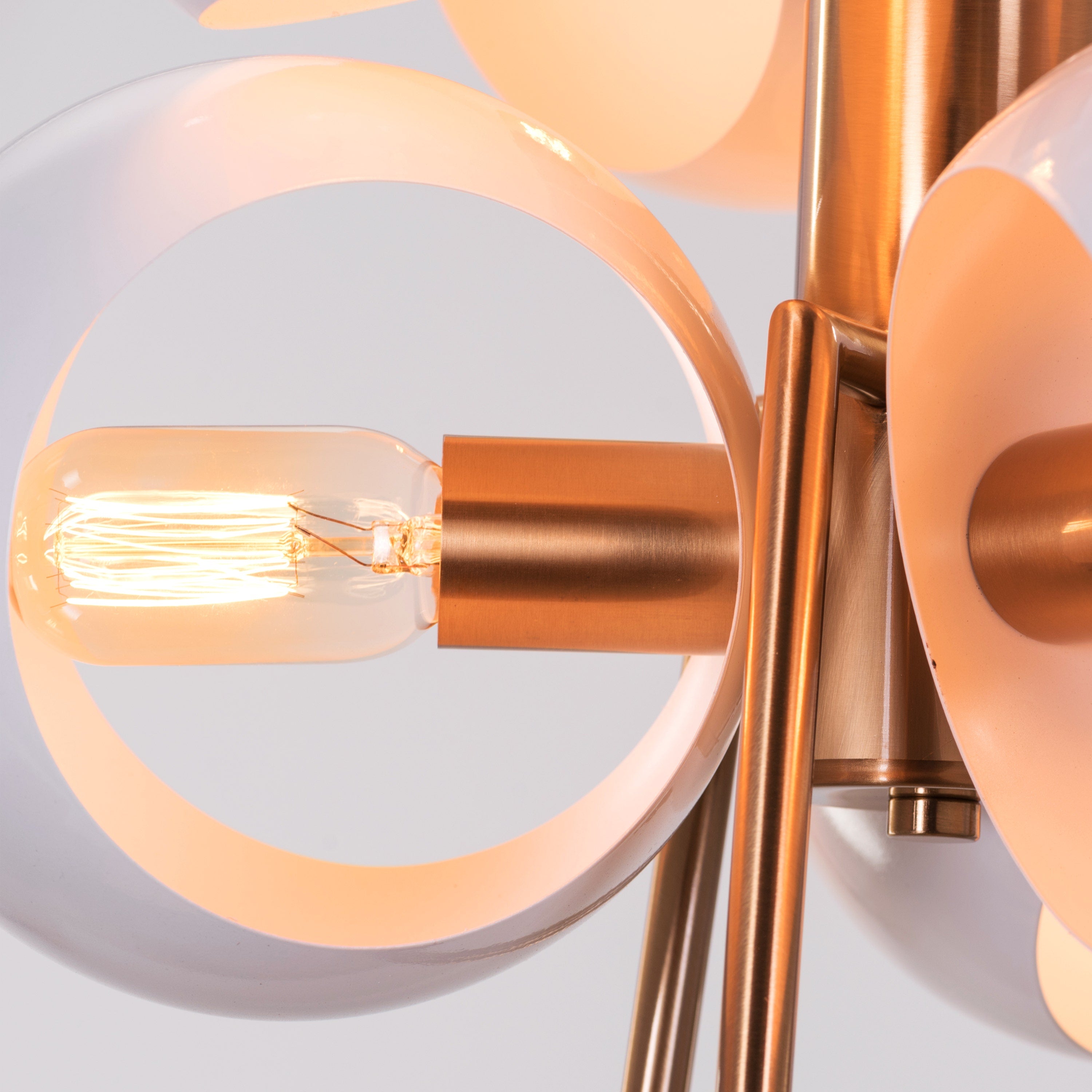 Greek To Me (Gold, White) Floor Lamp