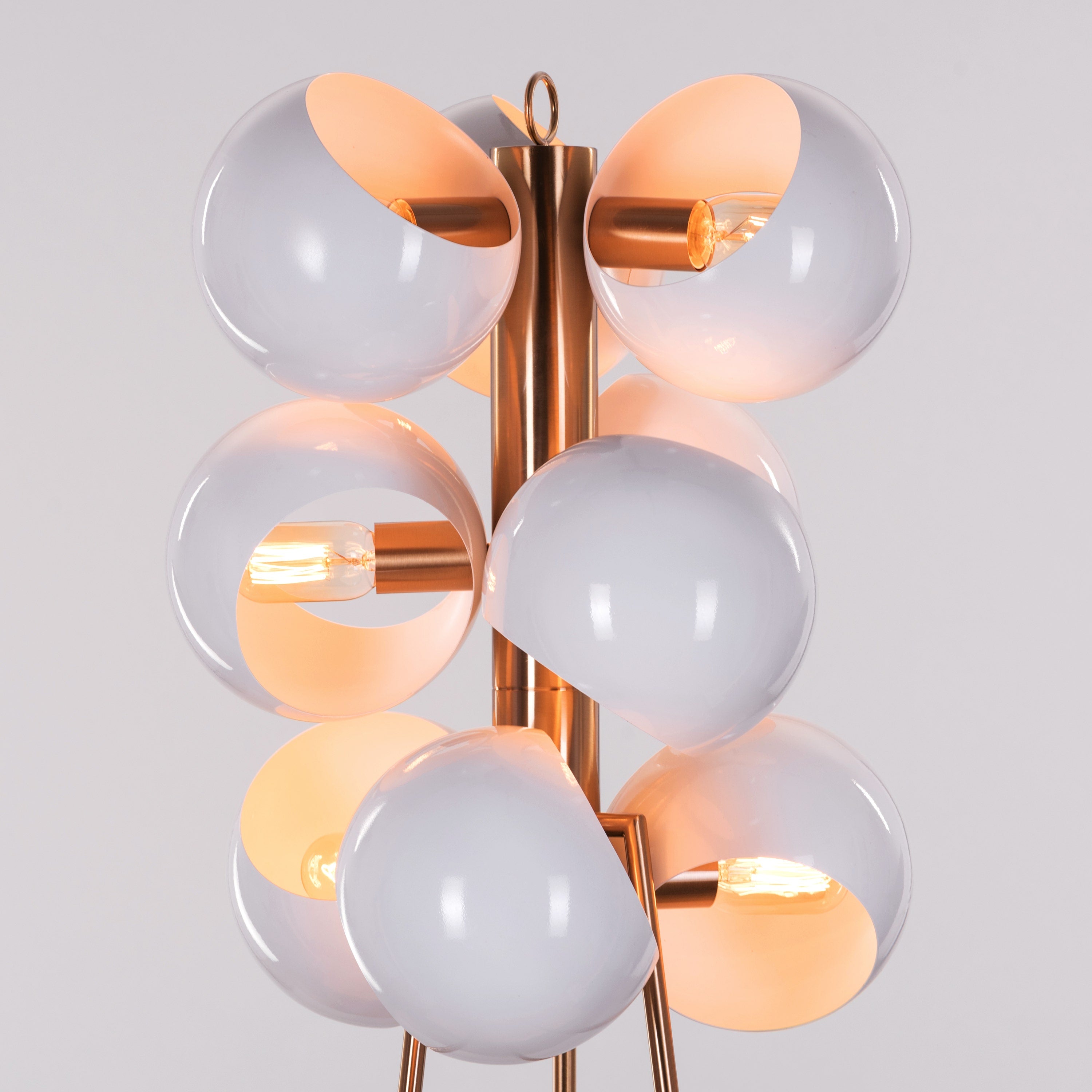 Greek To Me (Gold, White) Floor Lamp