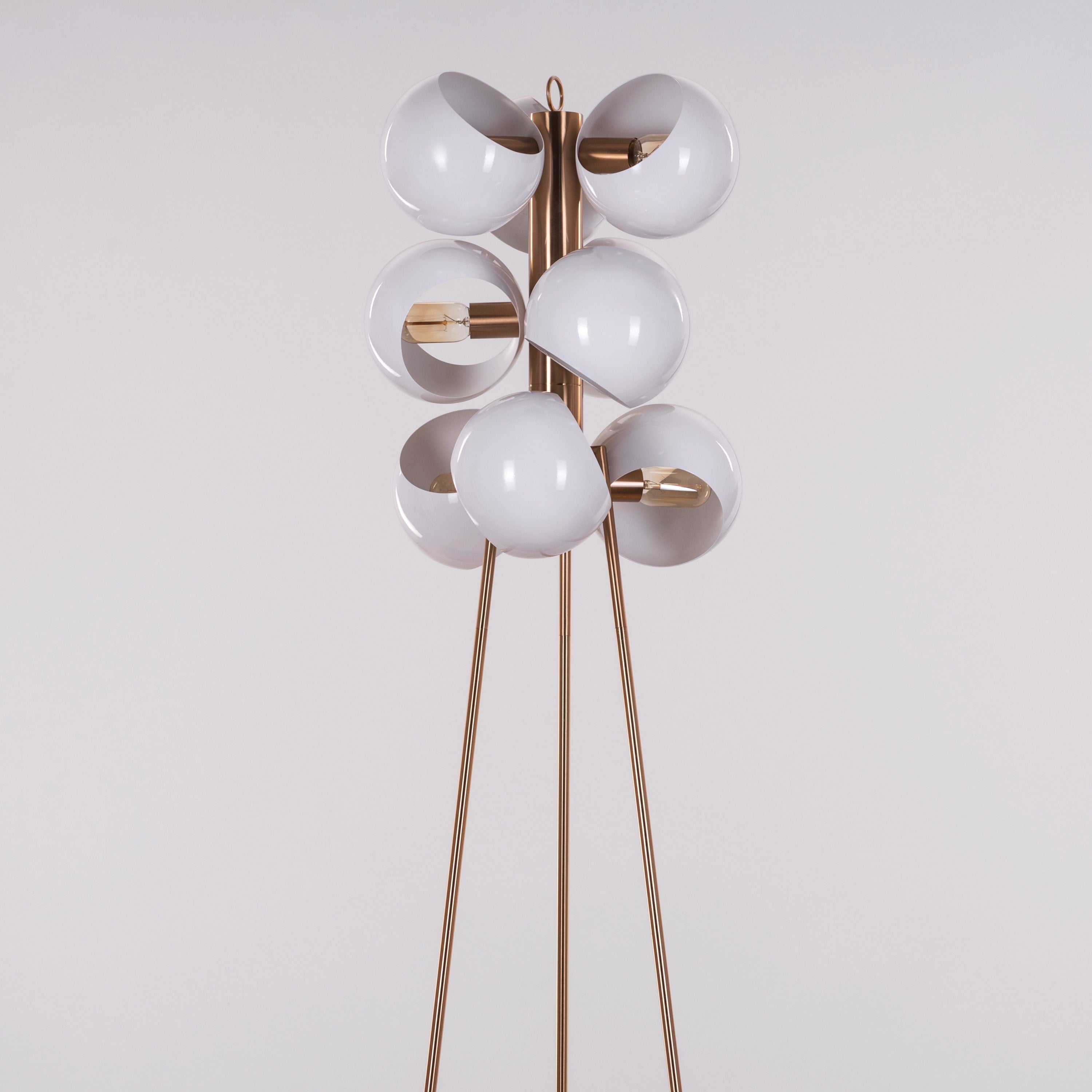 Greek To Me (Gold, White) Floor Lamp