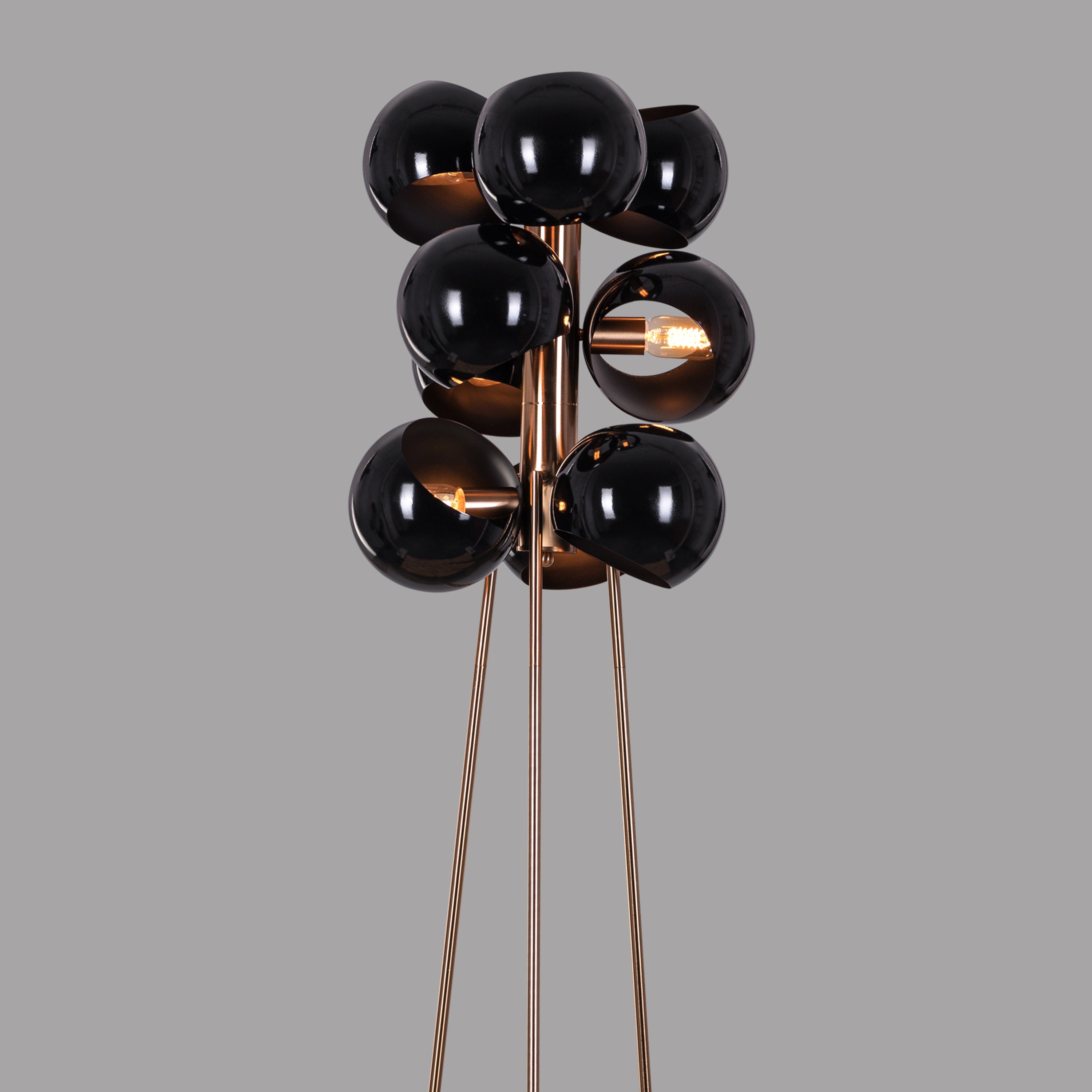 Greek To Me (Gold, Black) Floor Lamp