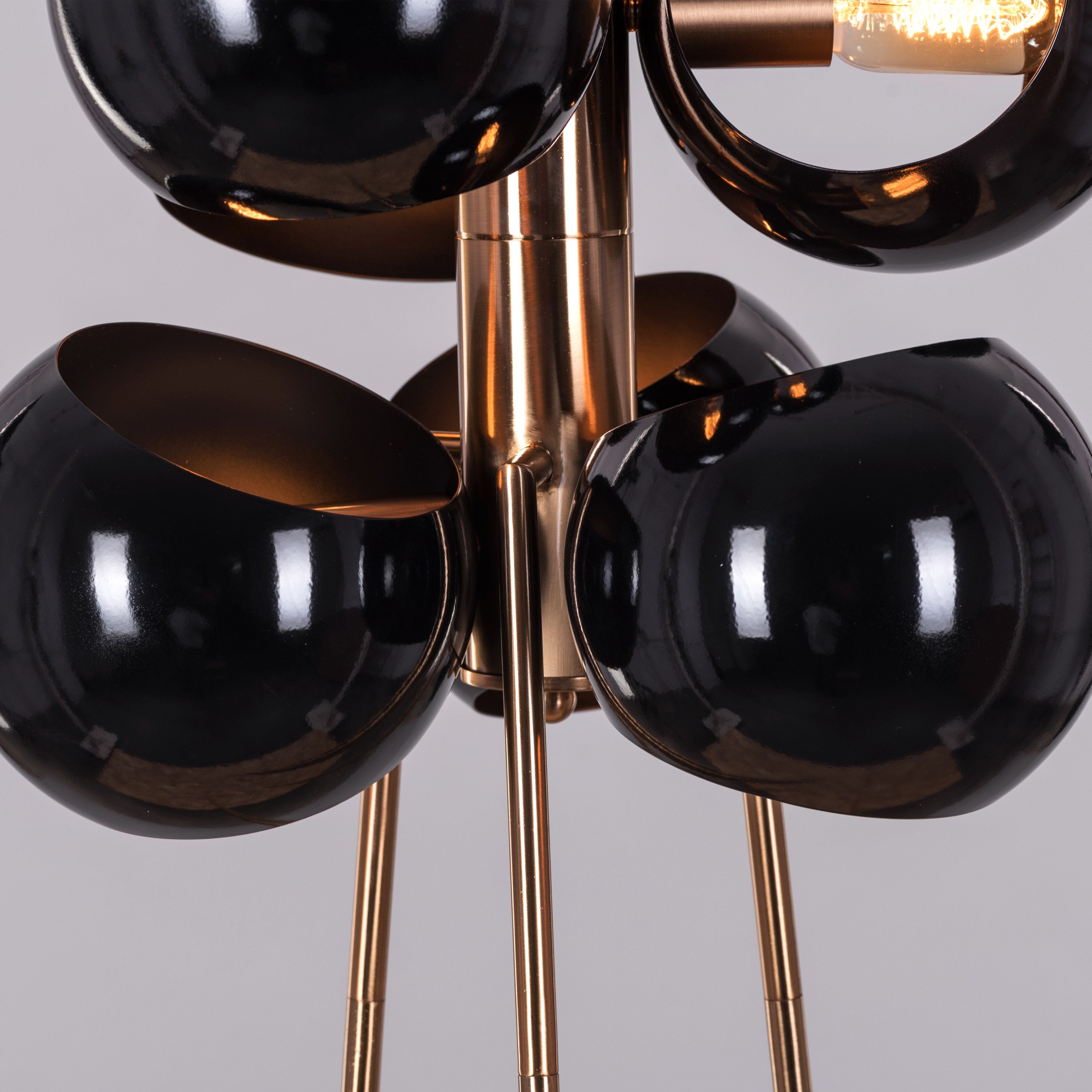 Greek To Me (Gold, Black) Floor Lamp