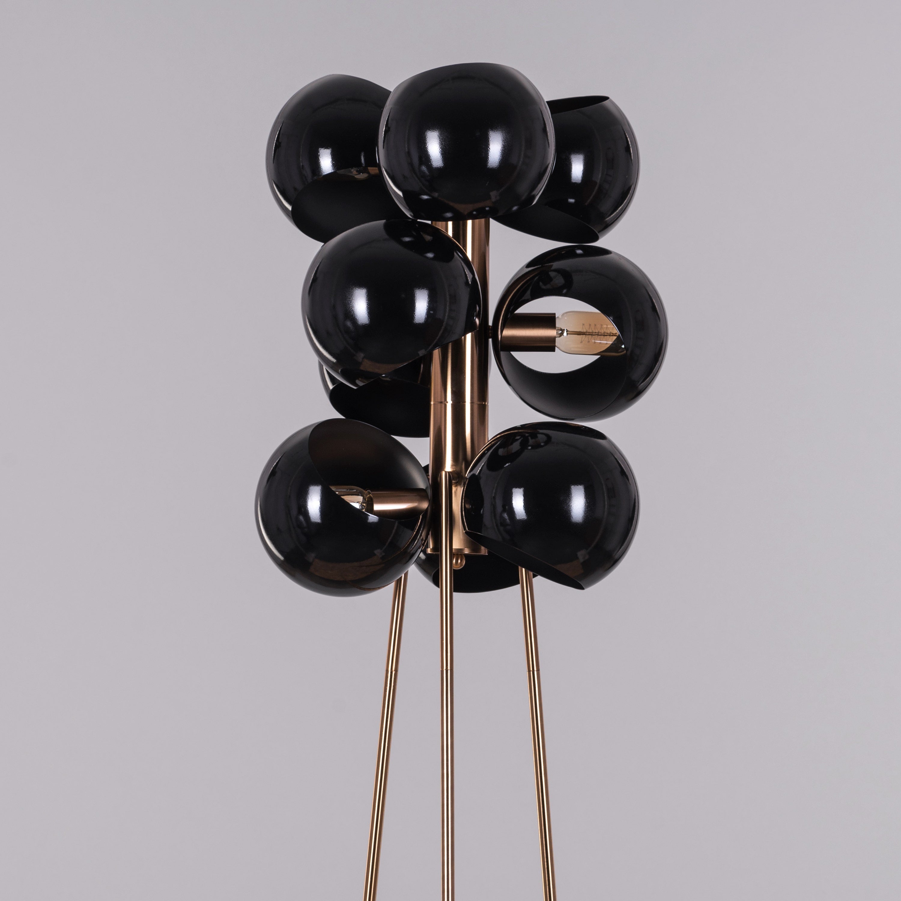 Greek To Me (Gold, Black) Floor Lamp