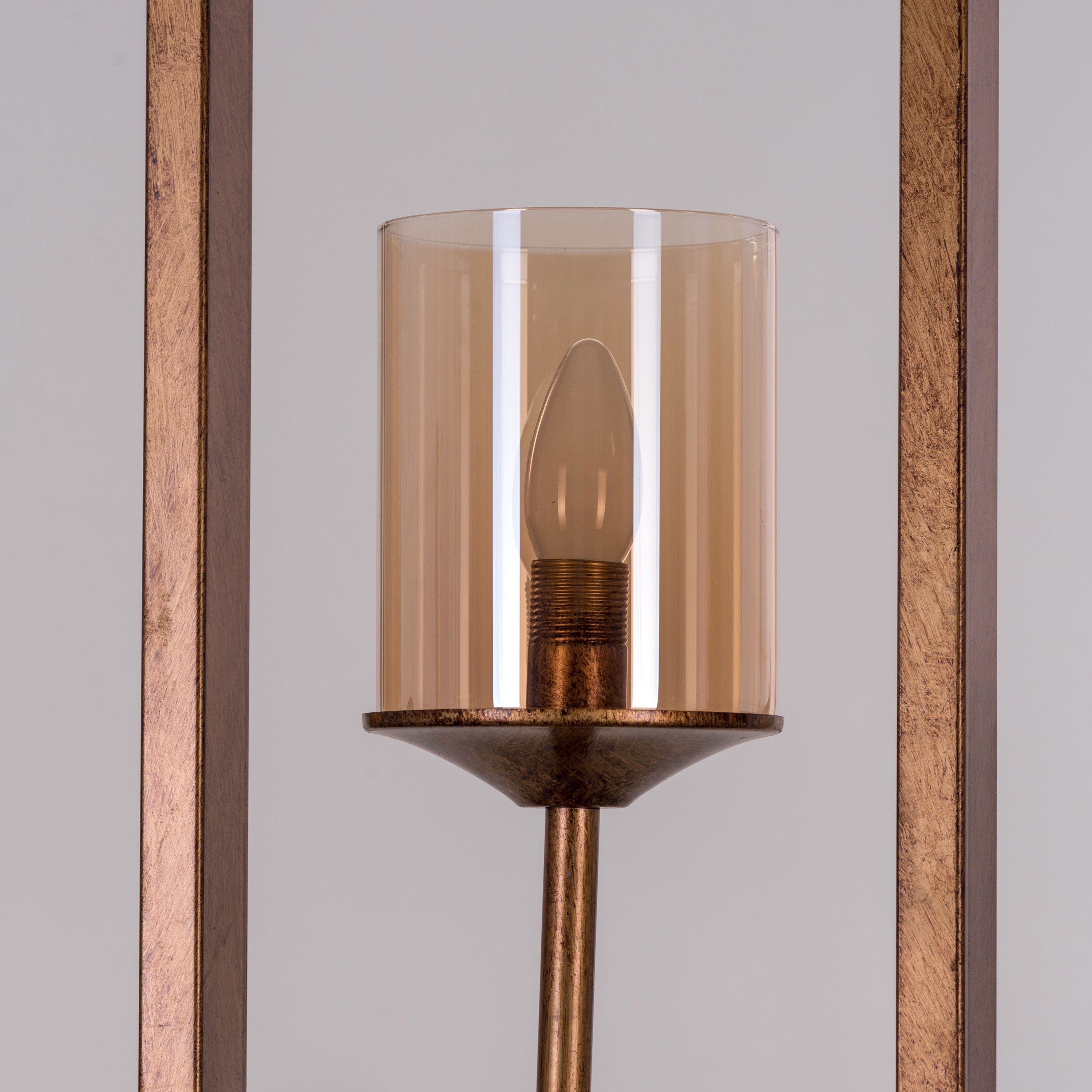 Curtain Call (Antique Gold) Glass Floor Lamp
