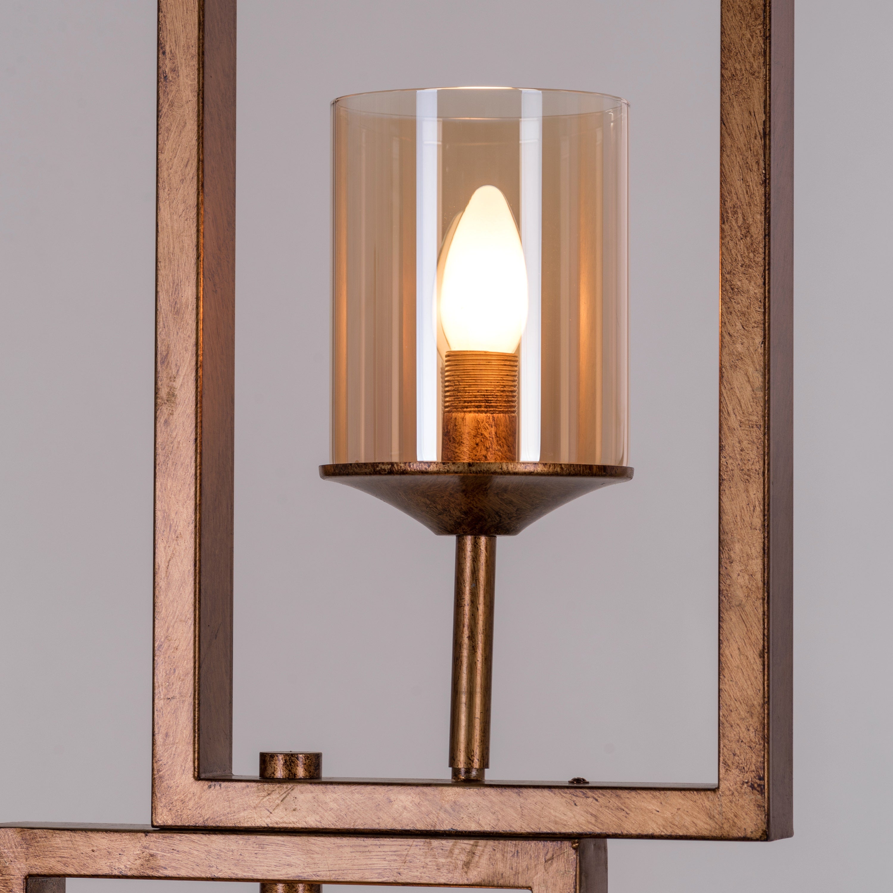 Curtain Call (Antique Gold) Glass Floor Lamp