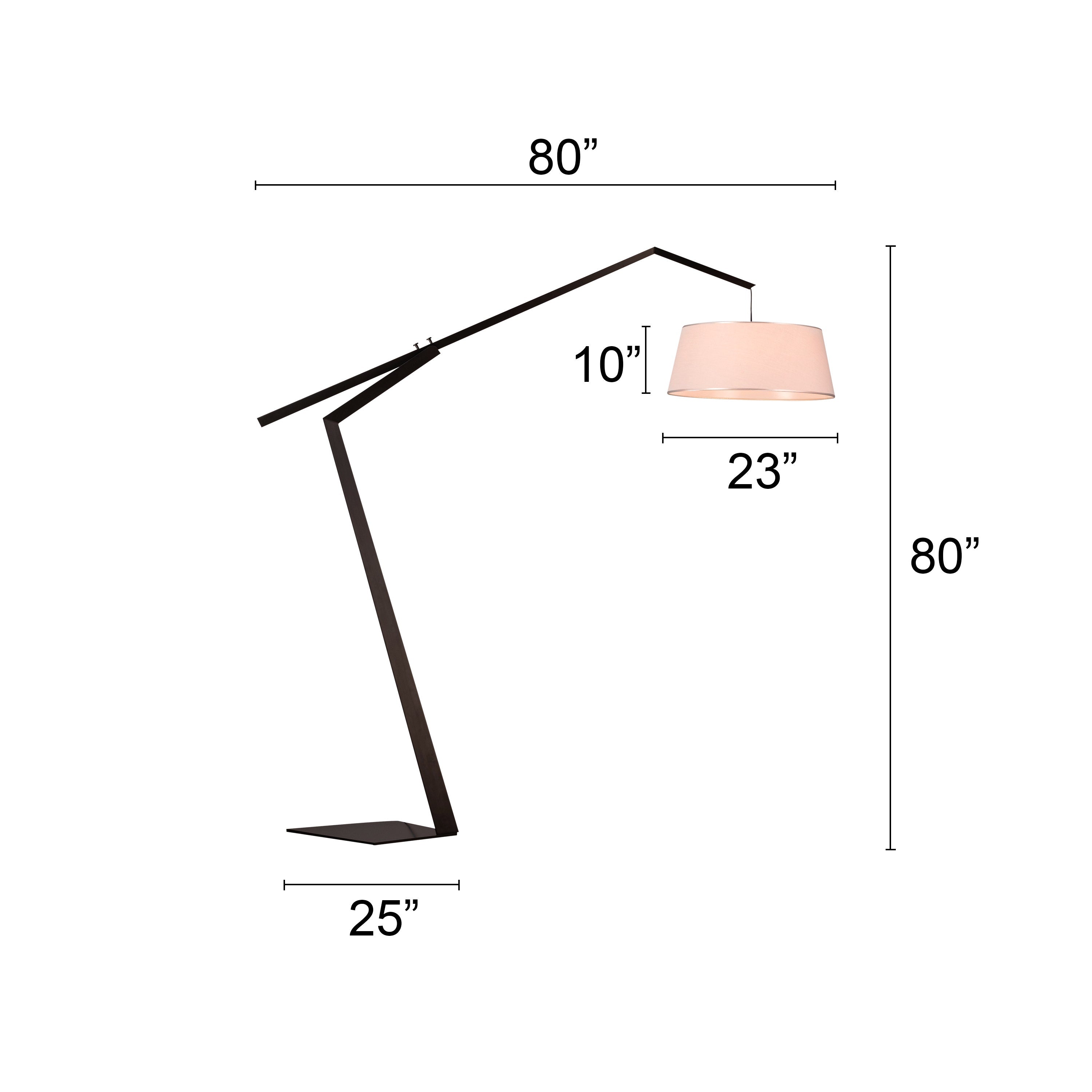 Style Goals (Black) Fabric Floor Lamp