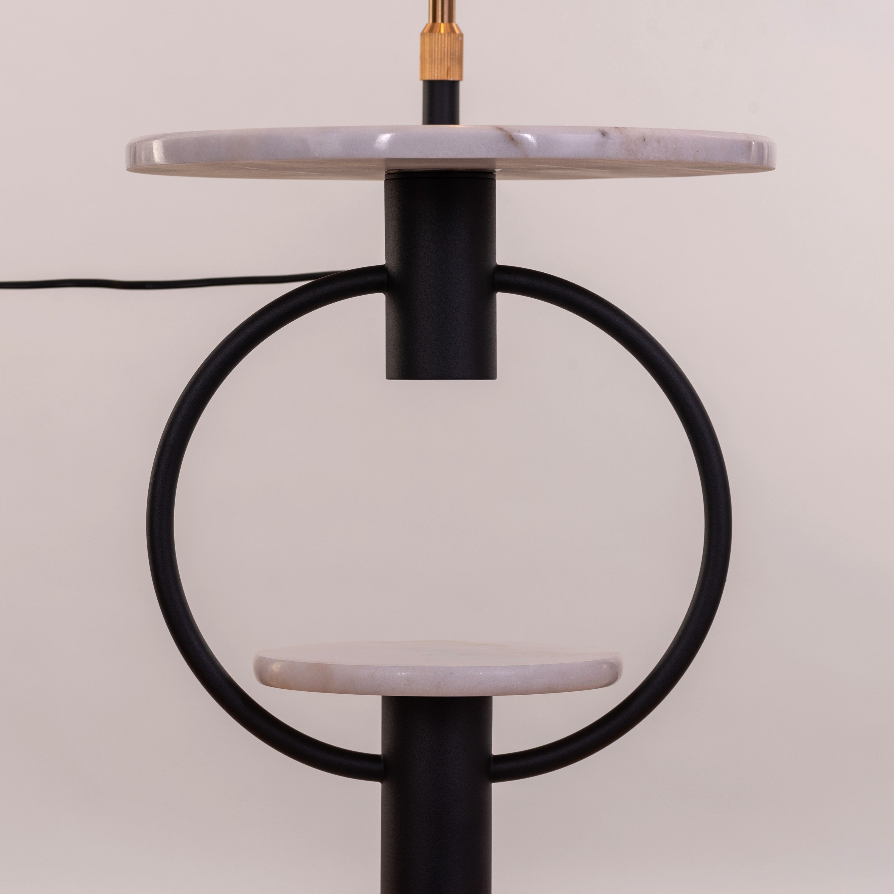 Face The Music (Gold, Black) Marble Floor Lamp