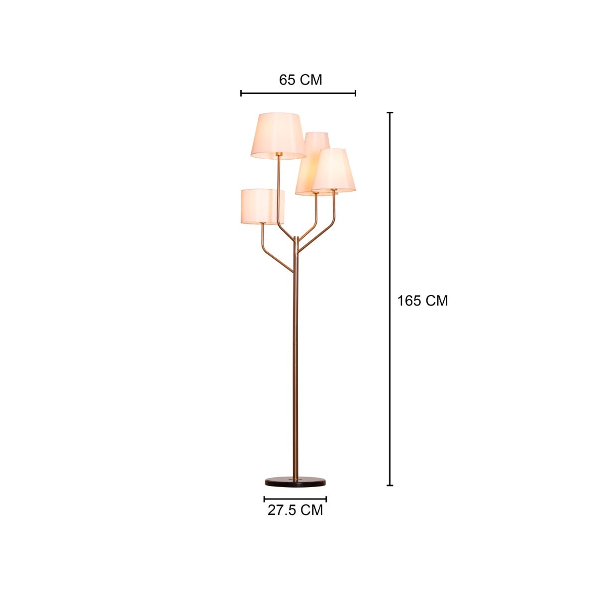 News Is Everywhere (Gold, Beige) Marble Floor Lamp