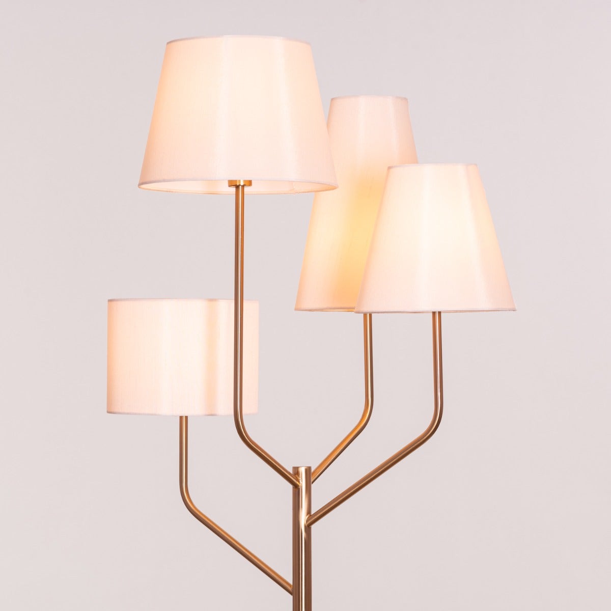 News Is Everywhere (Gold, Beige) Marble Floor Lamp