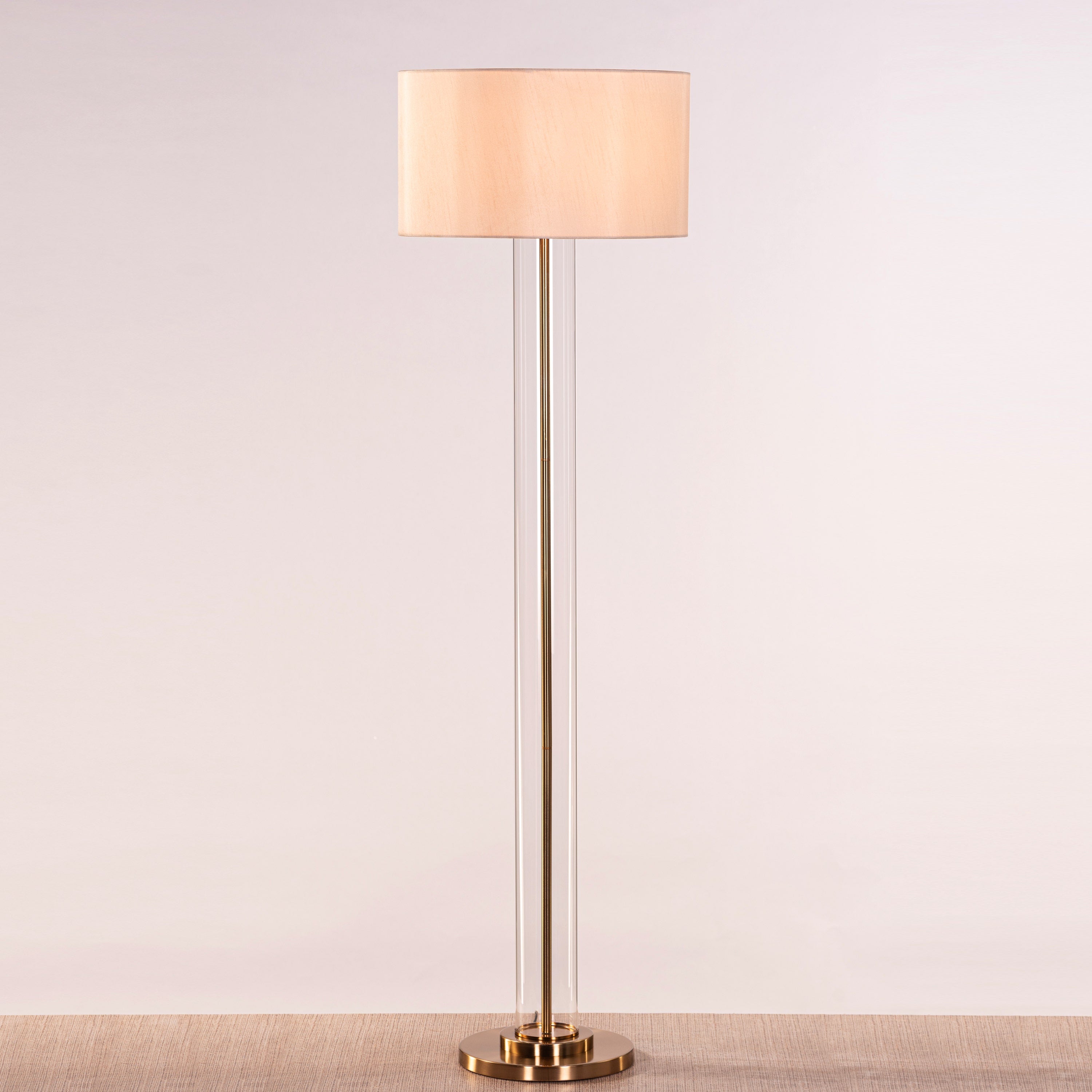 Top Of The World (Gold) Clear Glass Floor Lamp