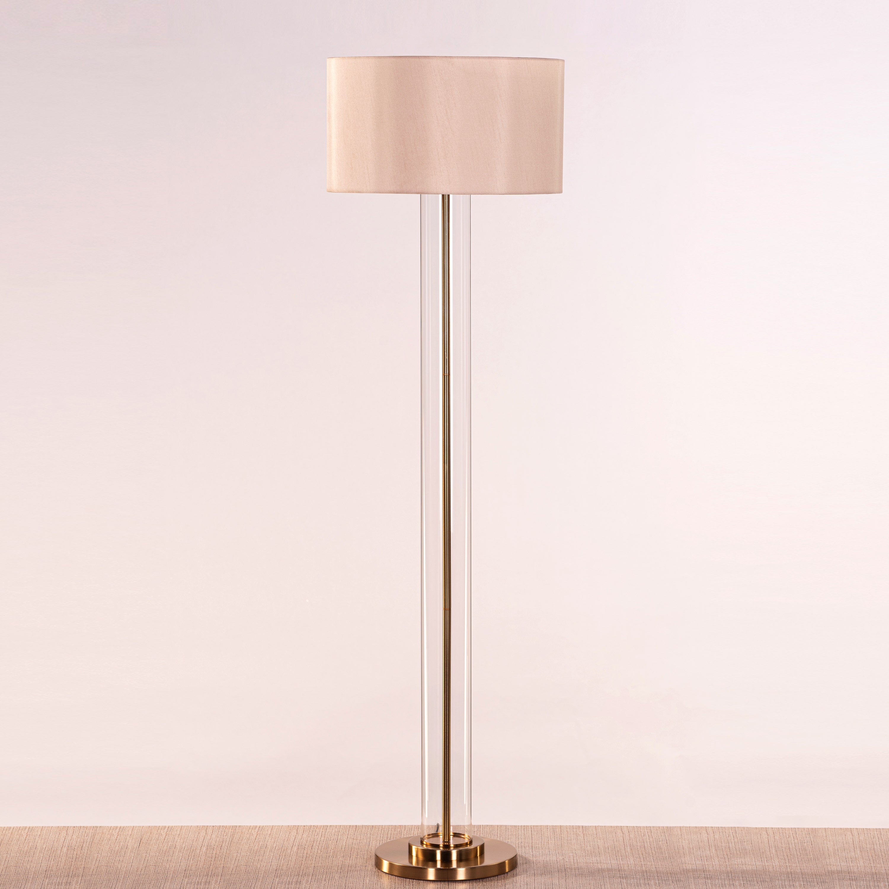 Top Of The World (Gold) Clear Glass Floor Lamp
