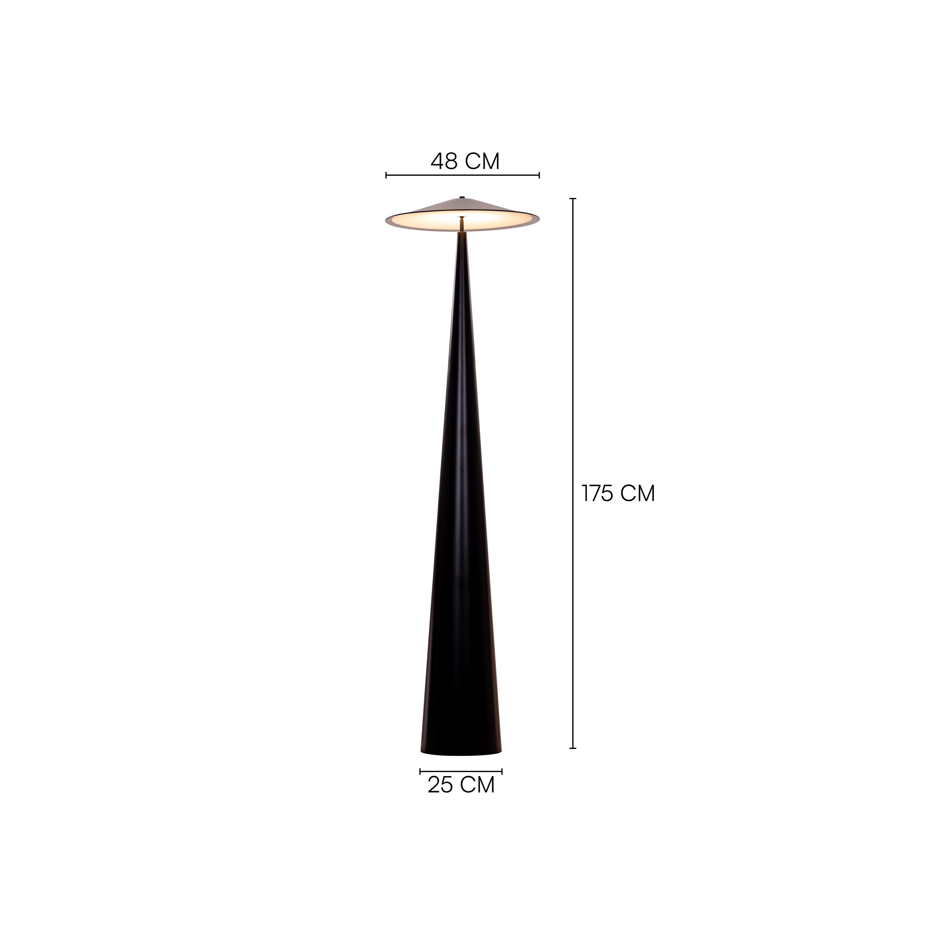 Can't Quit Me (Black) Built-In LED Floor Lamp