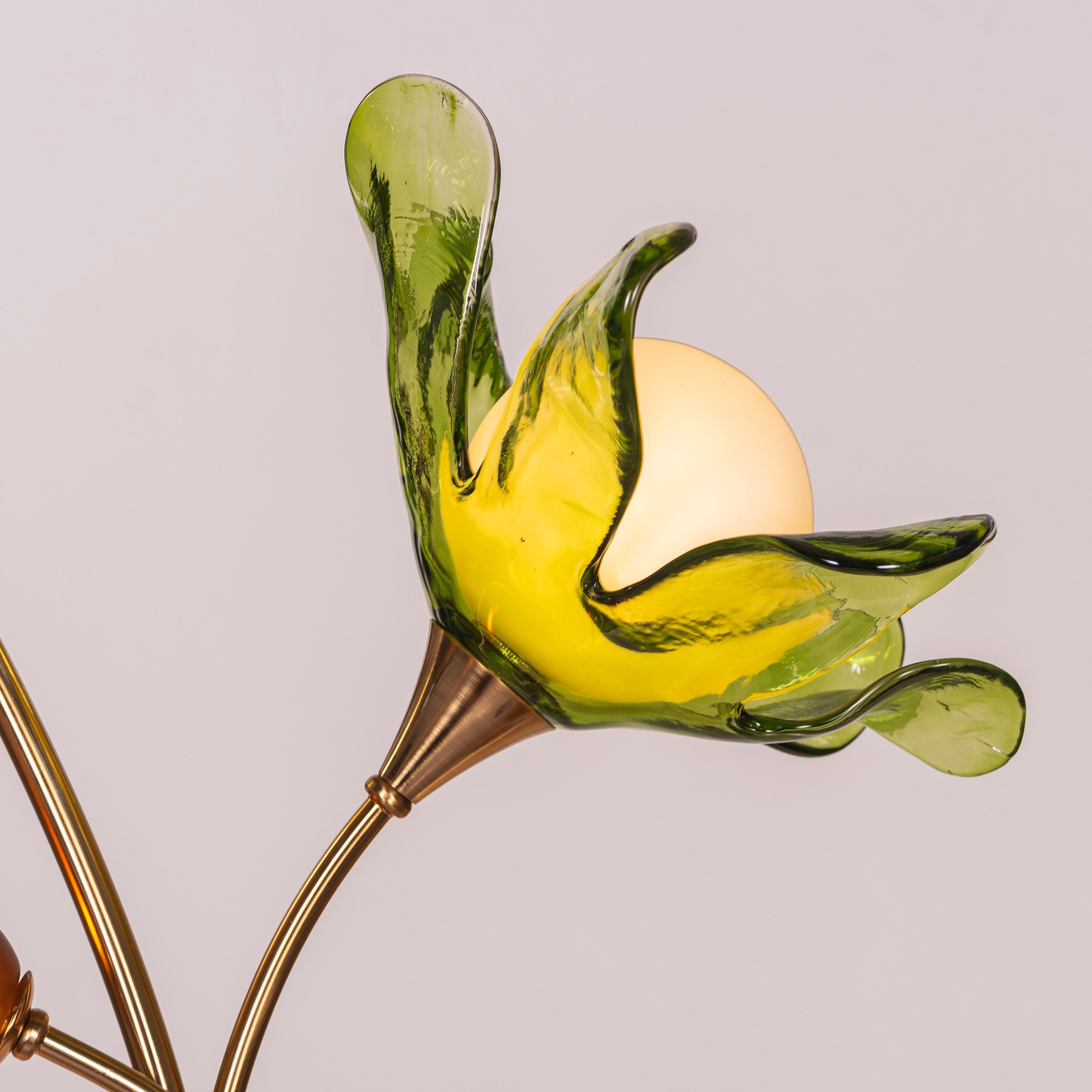 Midori Whisper (Gold, Green & Amber) Tinted Glass Floor Lamp