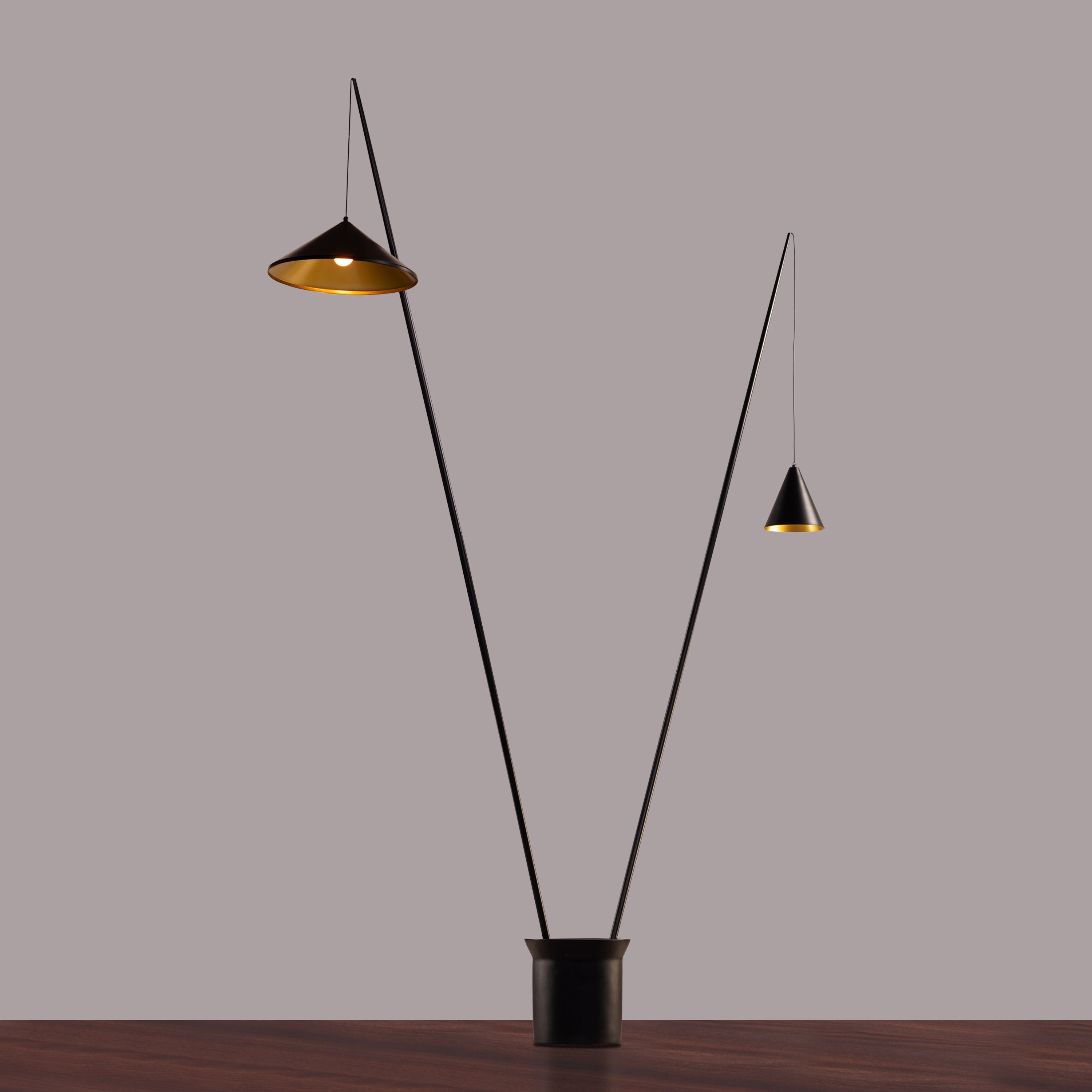 Around The Fire (Black) Floor Lamp