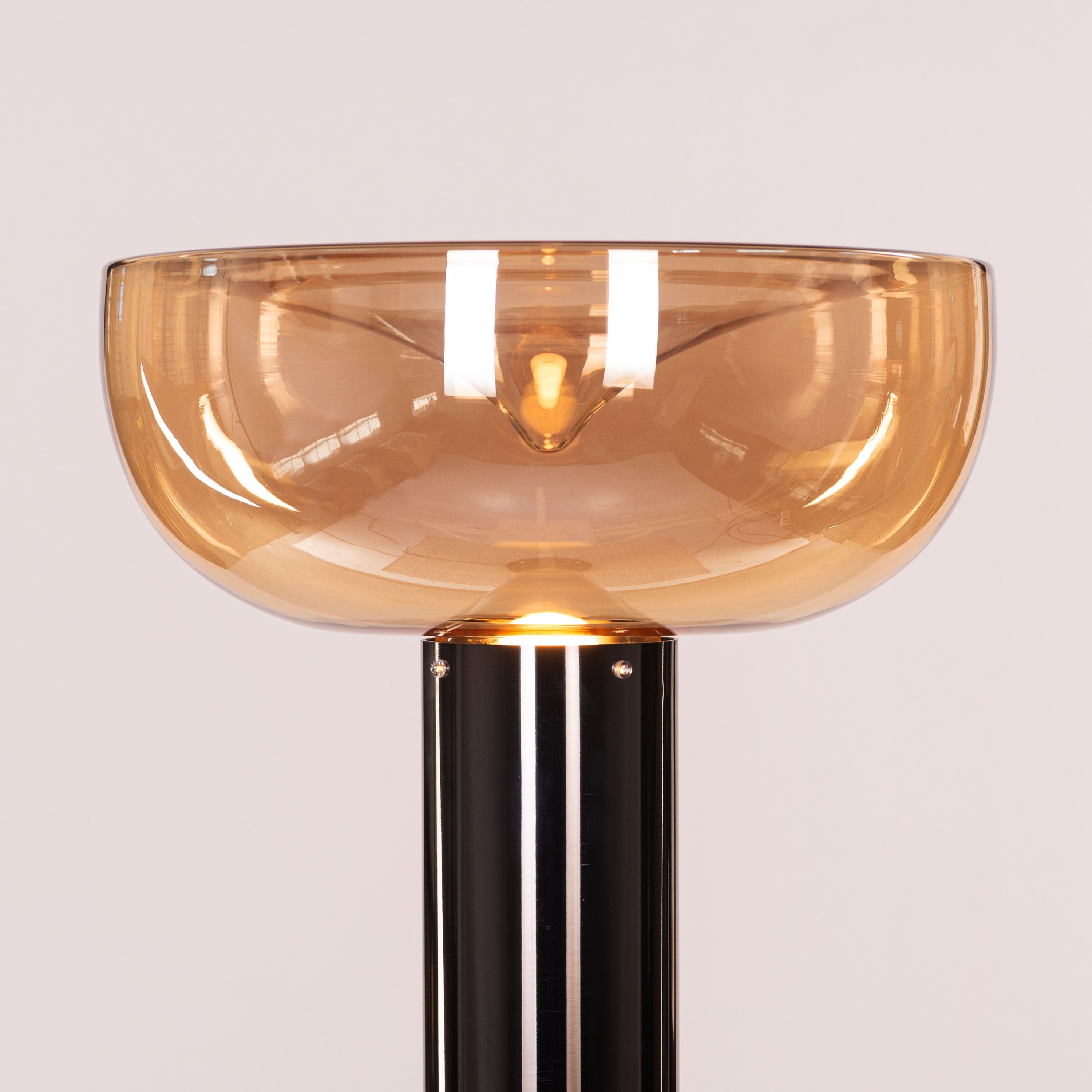 Velvet Morning (Black, Amber) Floor Lamp