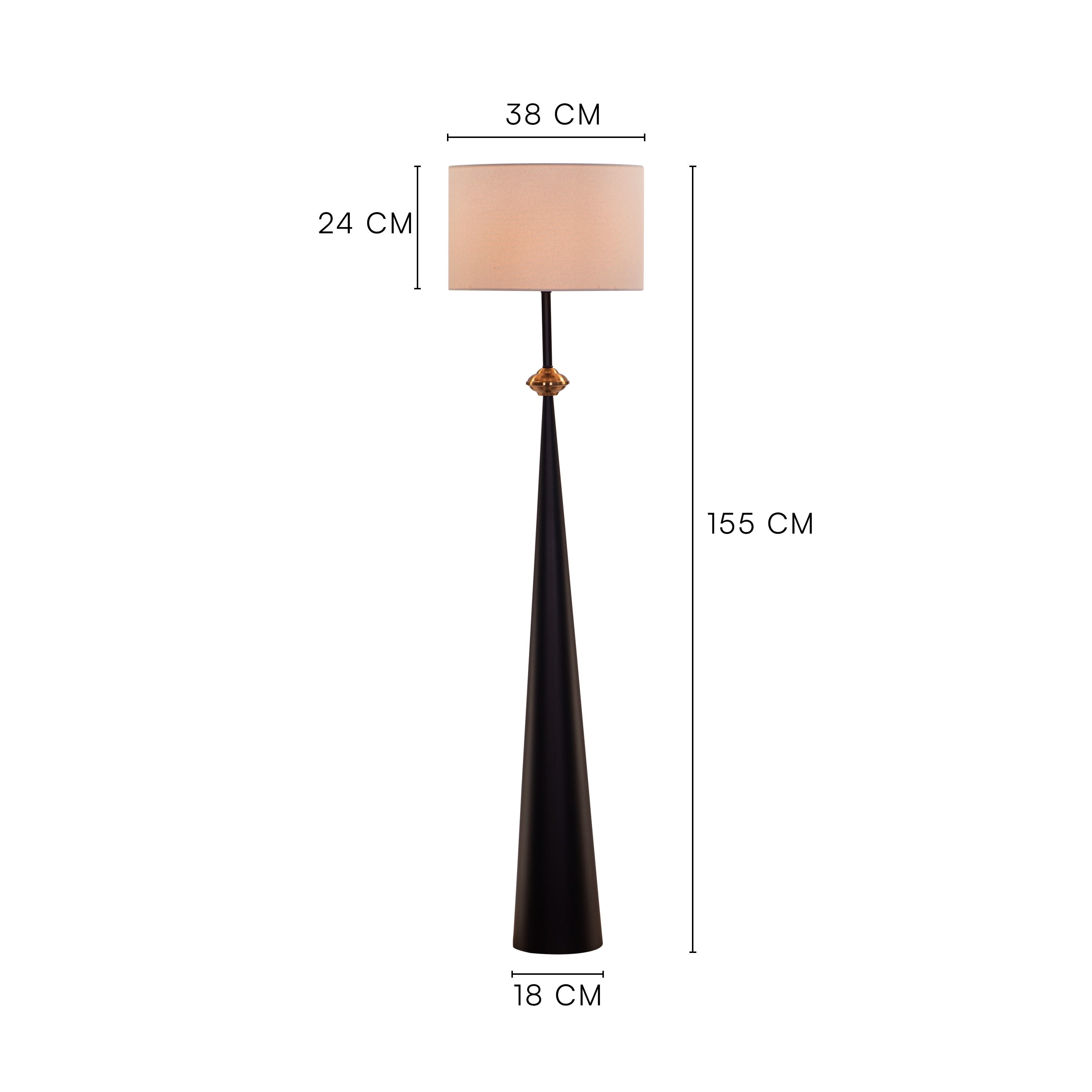 Crown Of The Dawn (Black, White) Floor Lamp