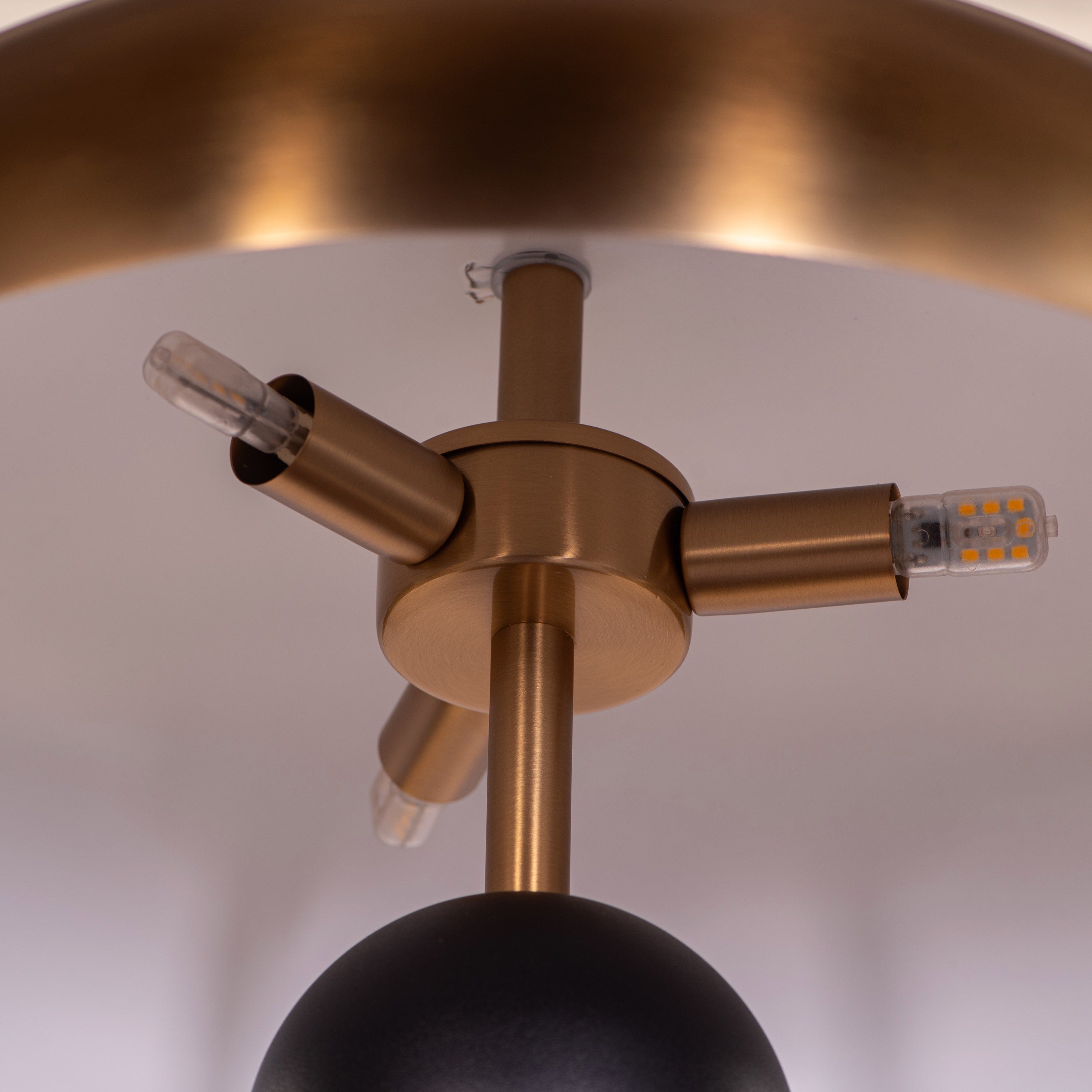 Gold Coast (Gold, Brown) Leather  Floor Lamp