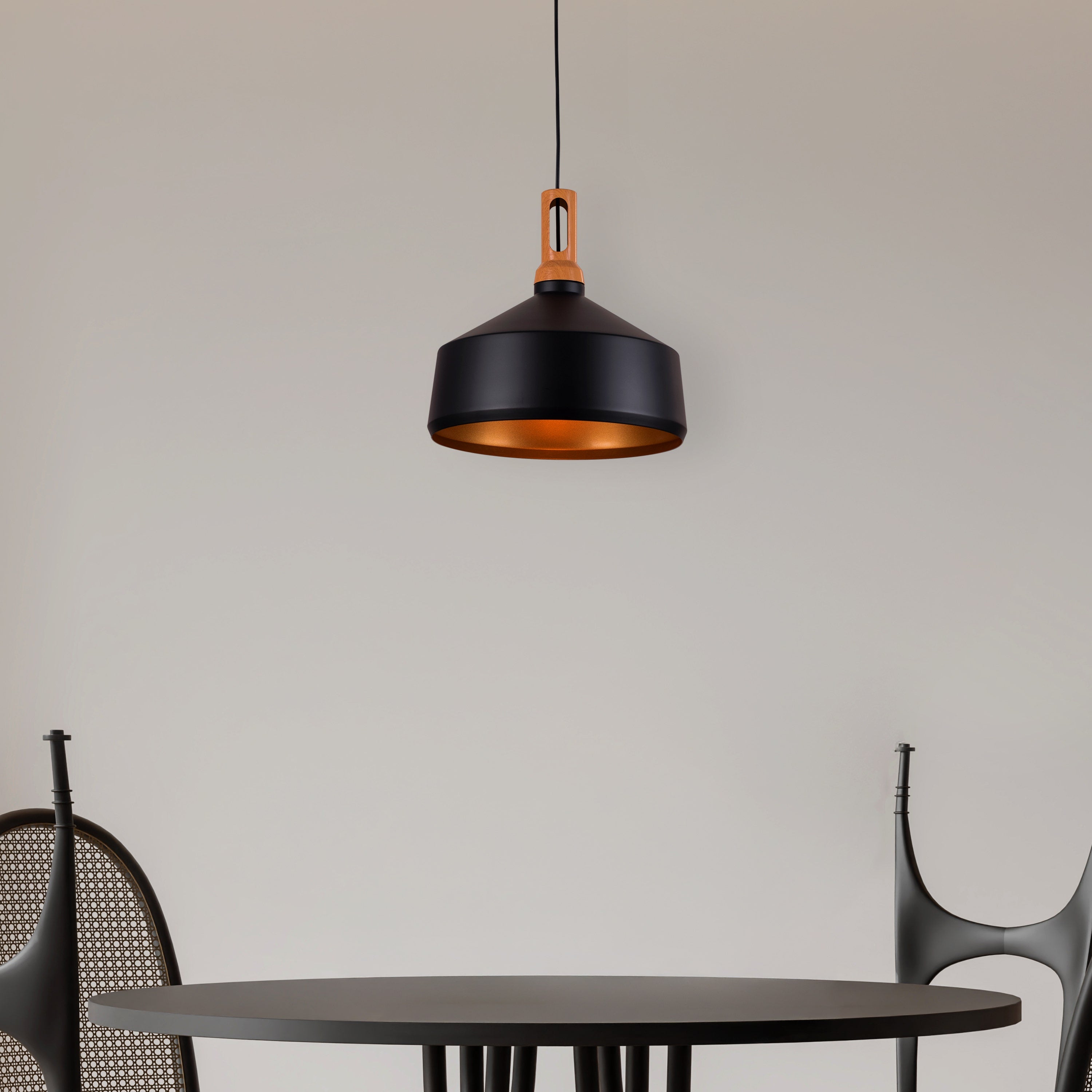 Bowled Over (Black) Pendant Light