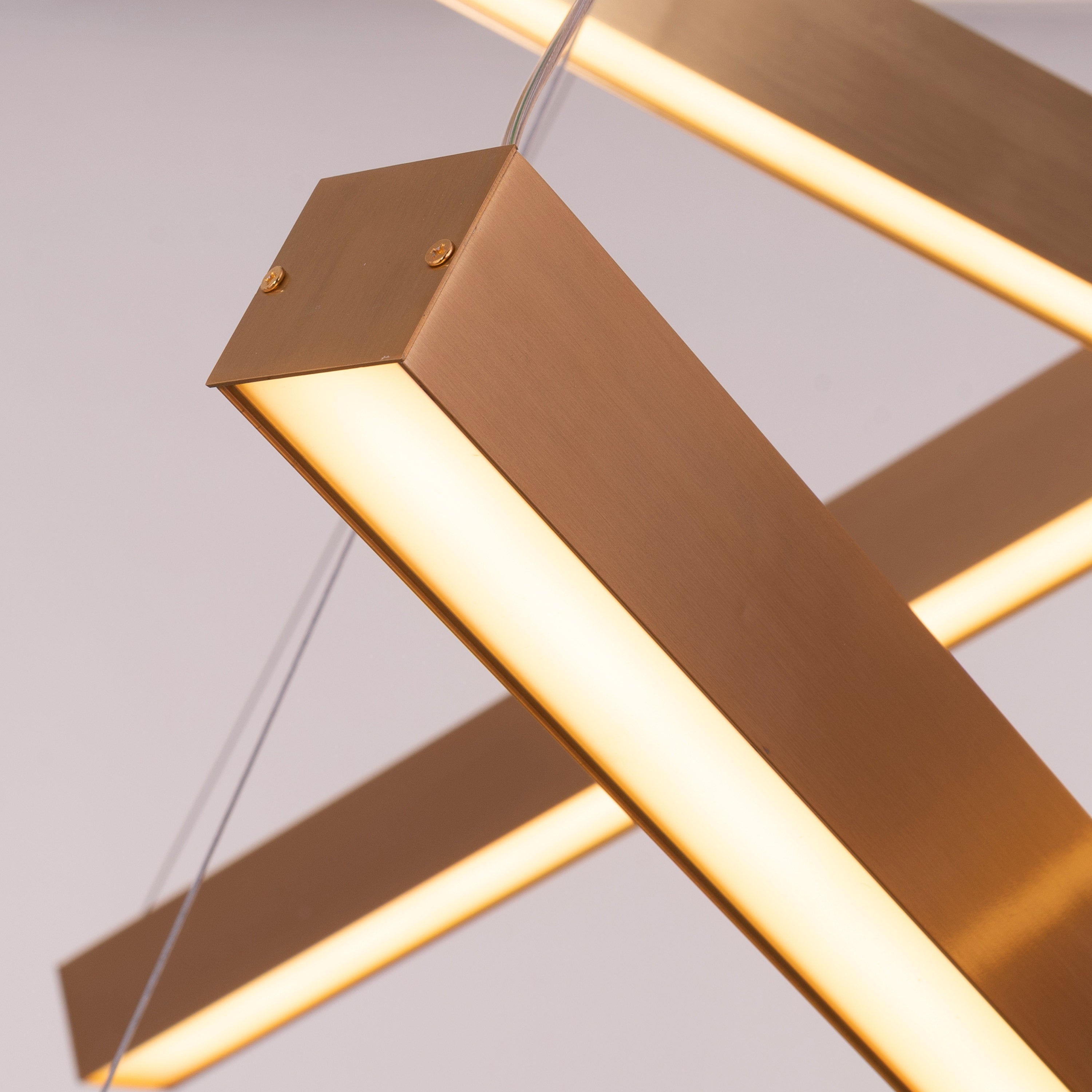 Toast To Tomorrow (Large, Gold, Dimmable LED with Remote Control) Double Height Chandelier