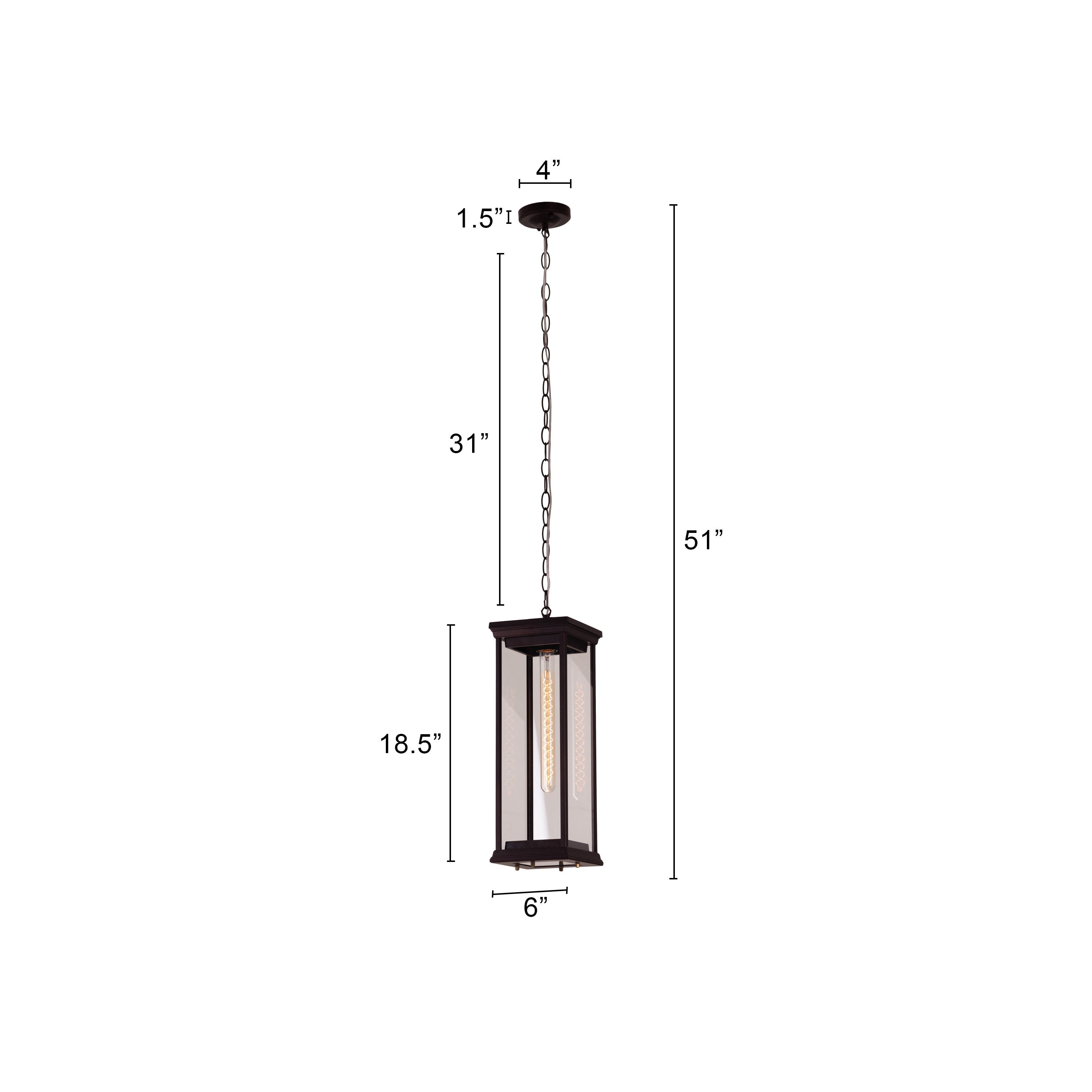 Love Letter (Black) Outdoor Pendant Light