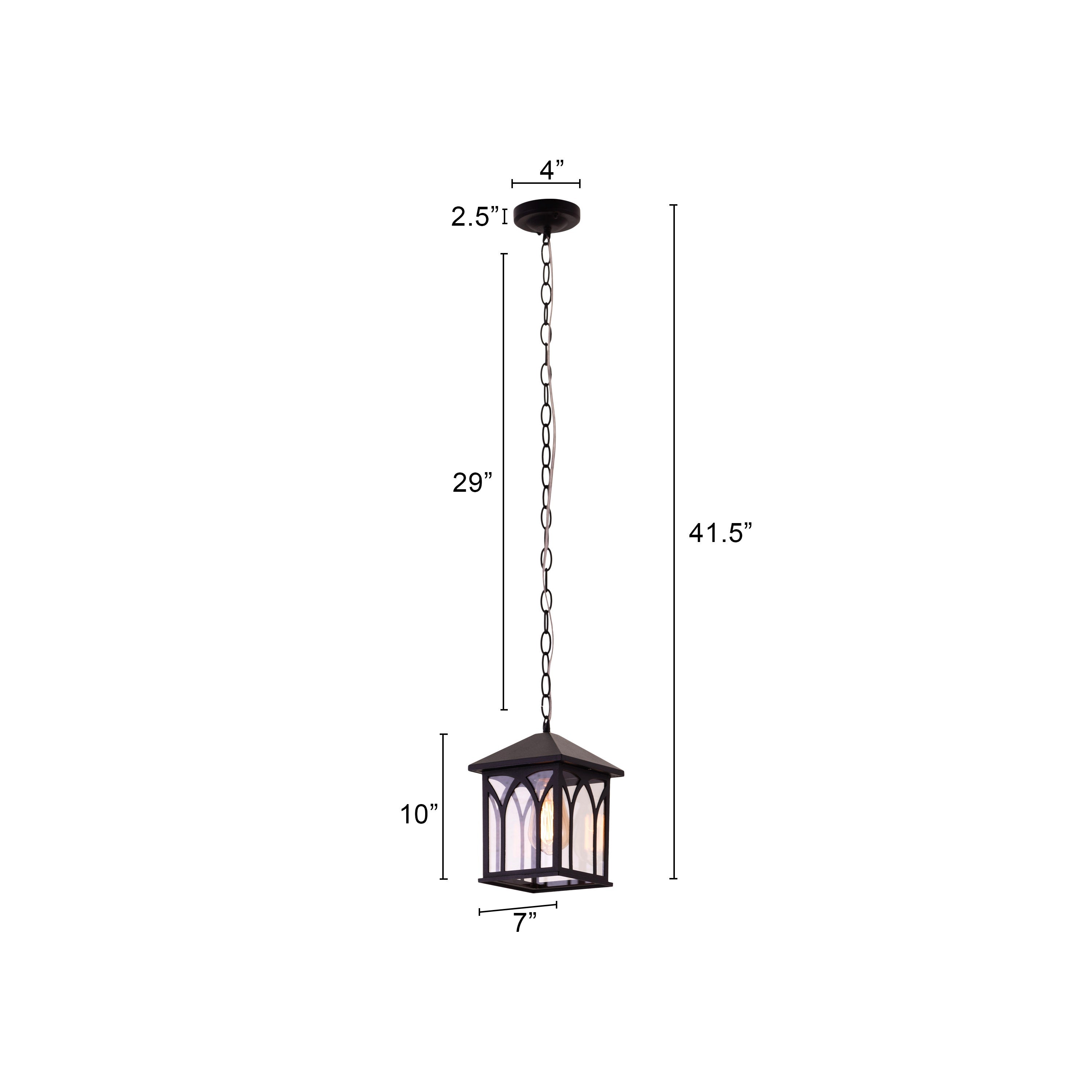 Dance More (Black) Outdoor Pendant Light