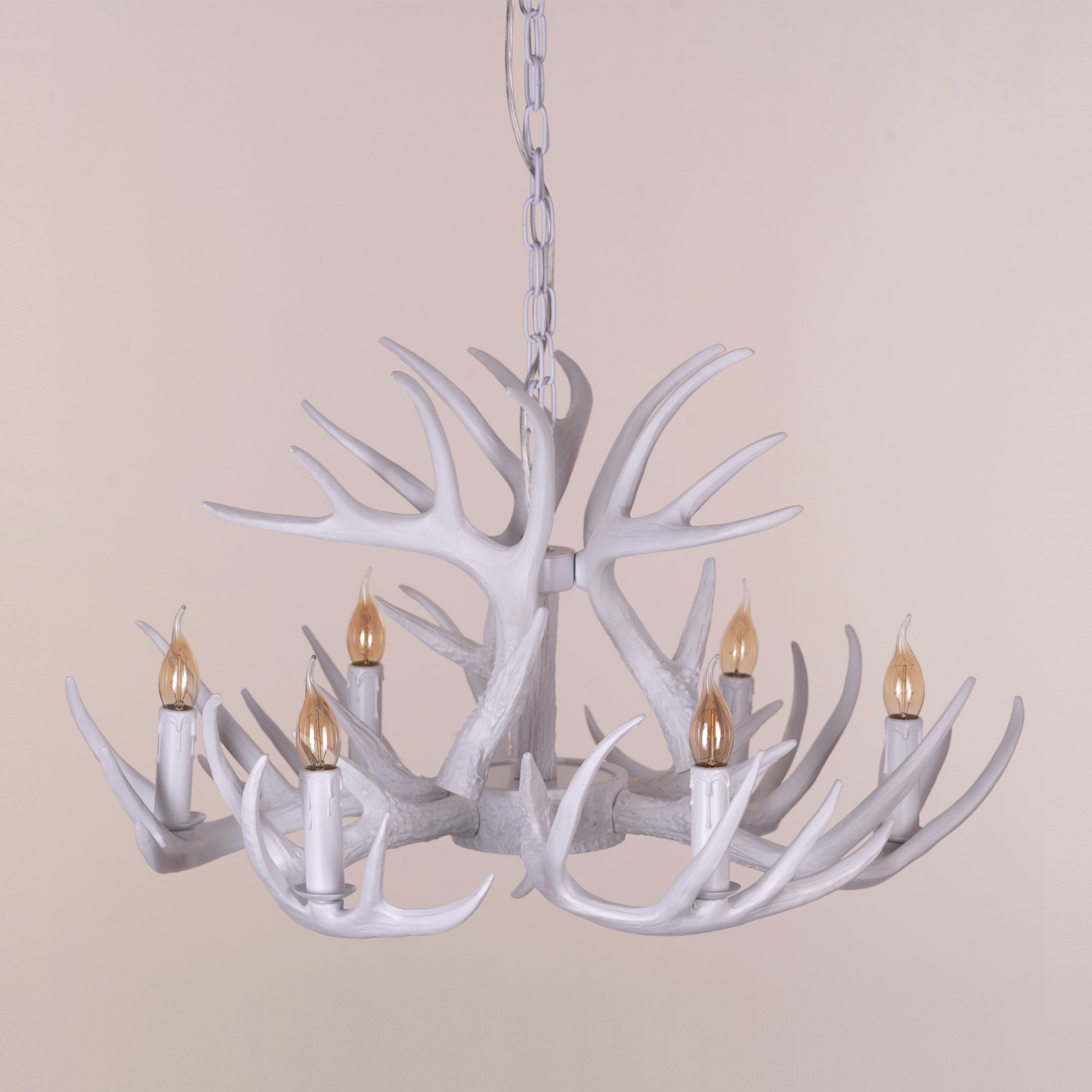 White Christmas Antler Chandelier