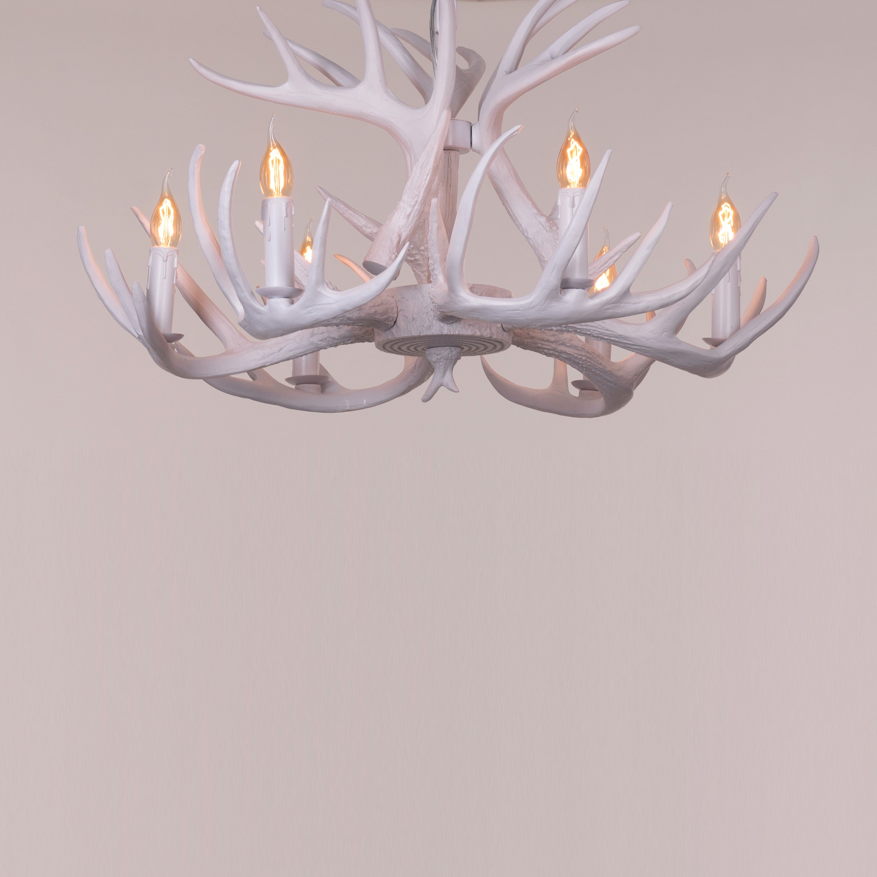 White Christmas Antler Chandelier
