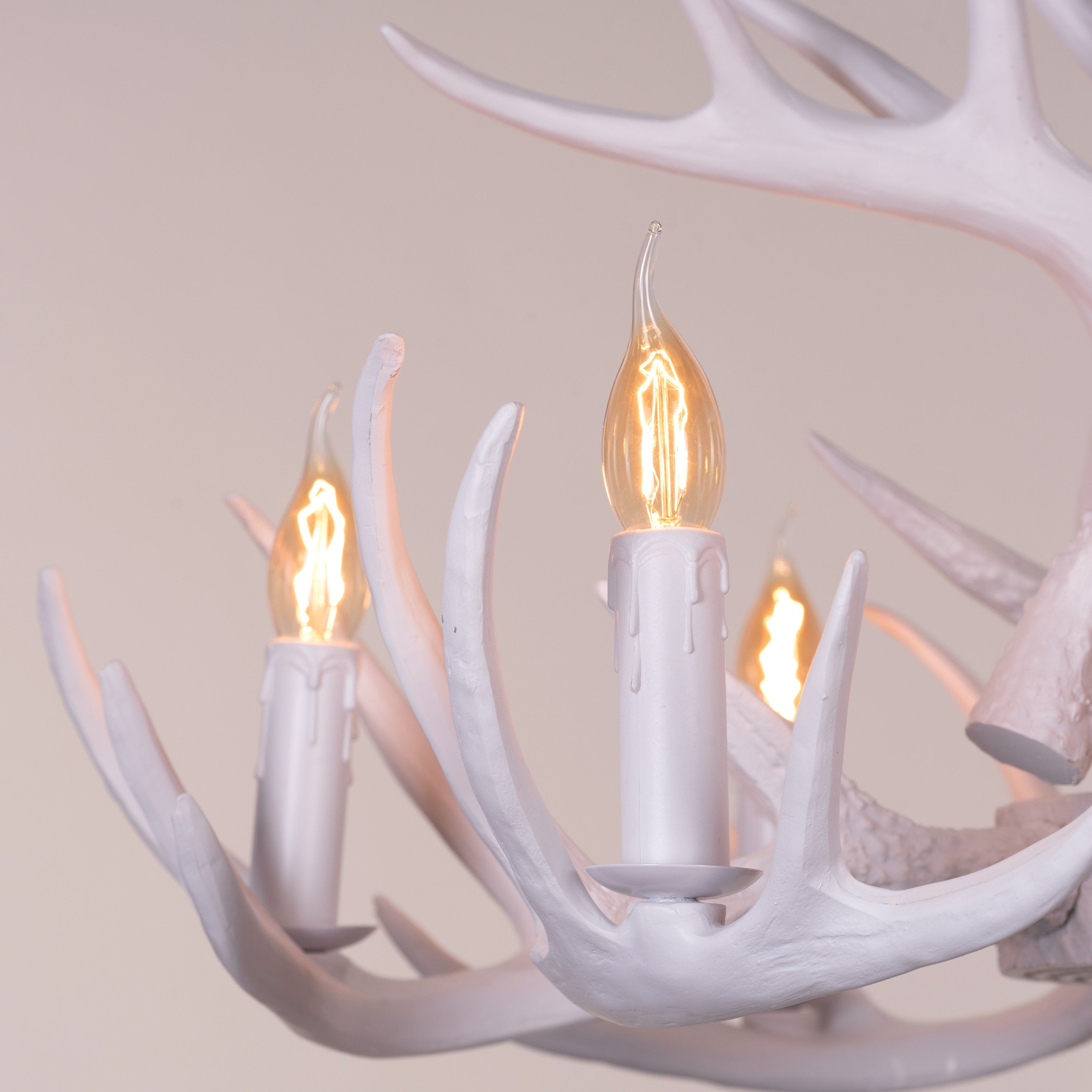 White Christmas Antler Chandelier