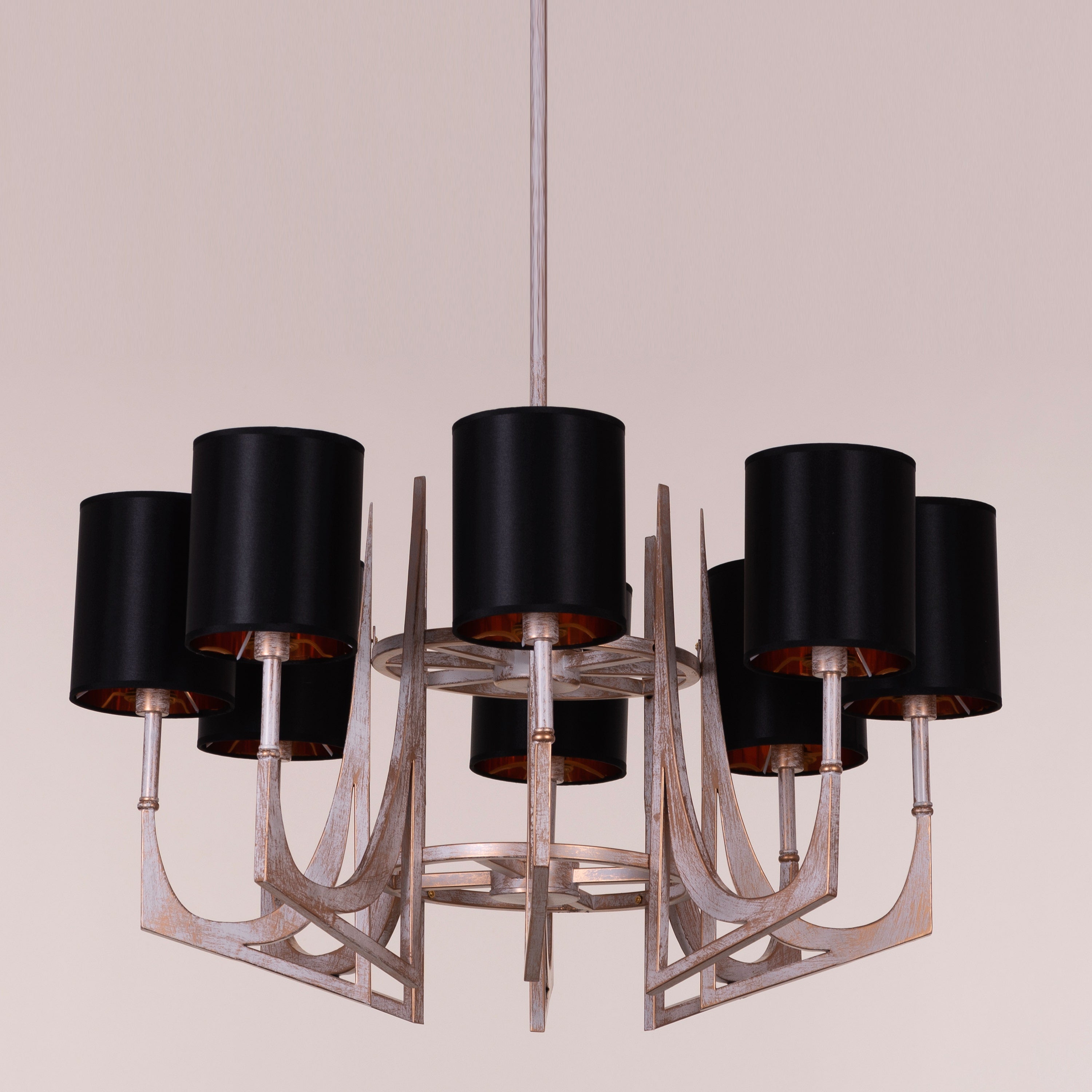 Calm In Chaos (Large, Vintage Gold, Black) Chandelier