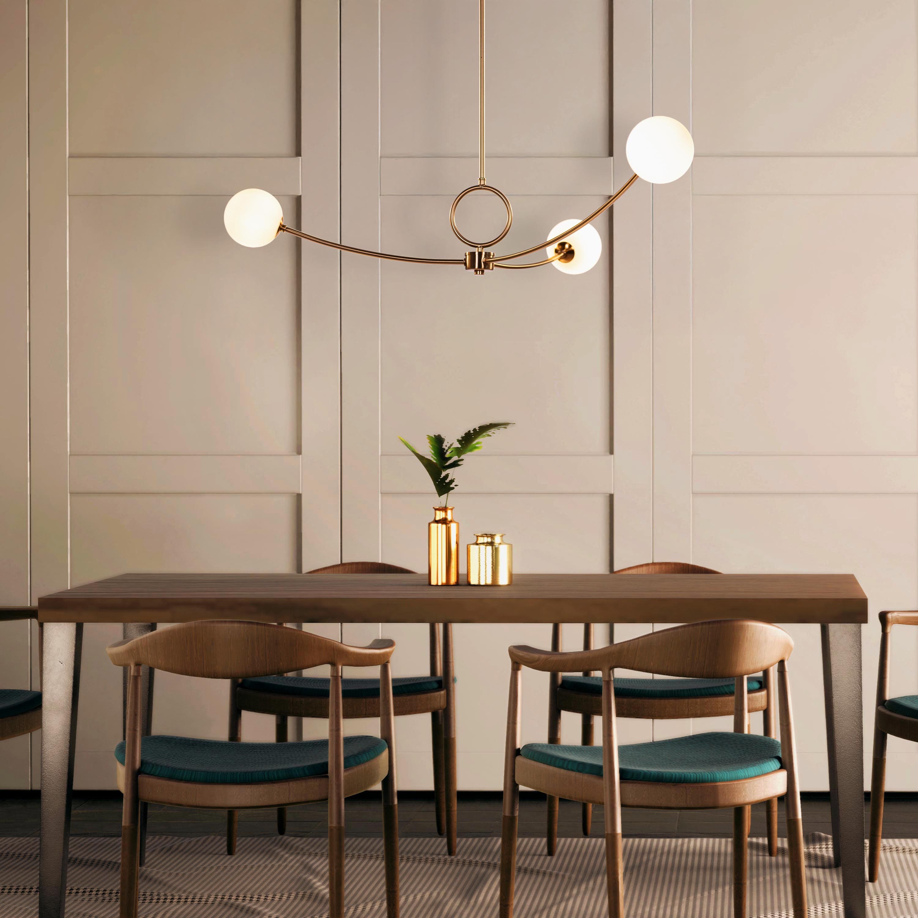 Home Already (Gold, Milky White) Pendant Light
