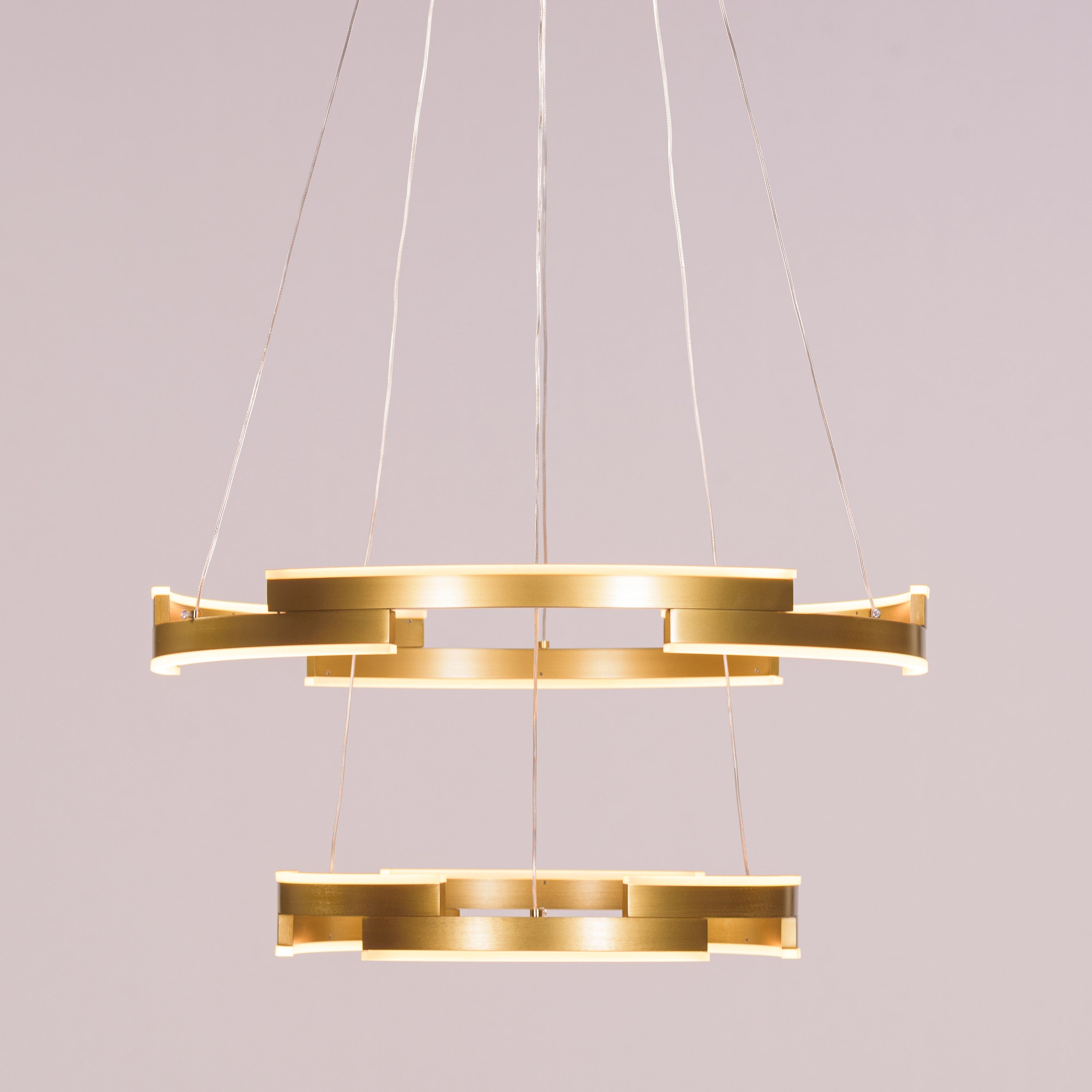 Bring A Friend (Medium, Gold, Dimmable LED with Remote Control) Chandelier