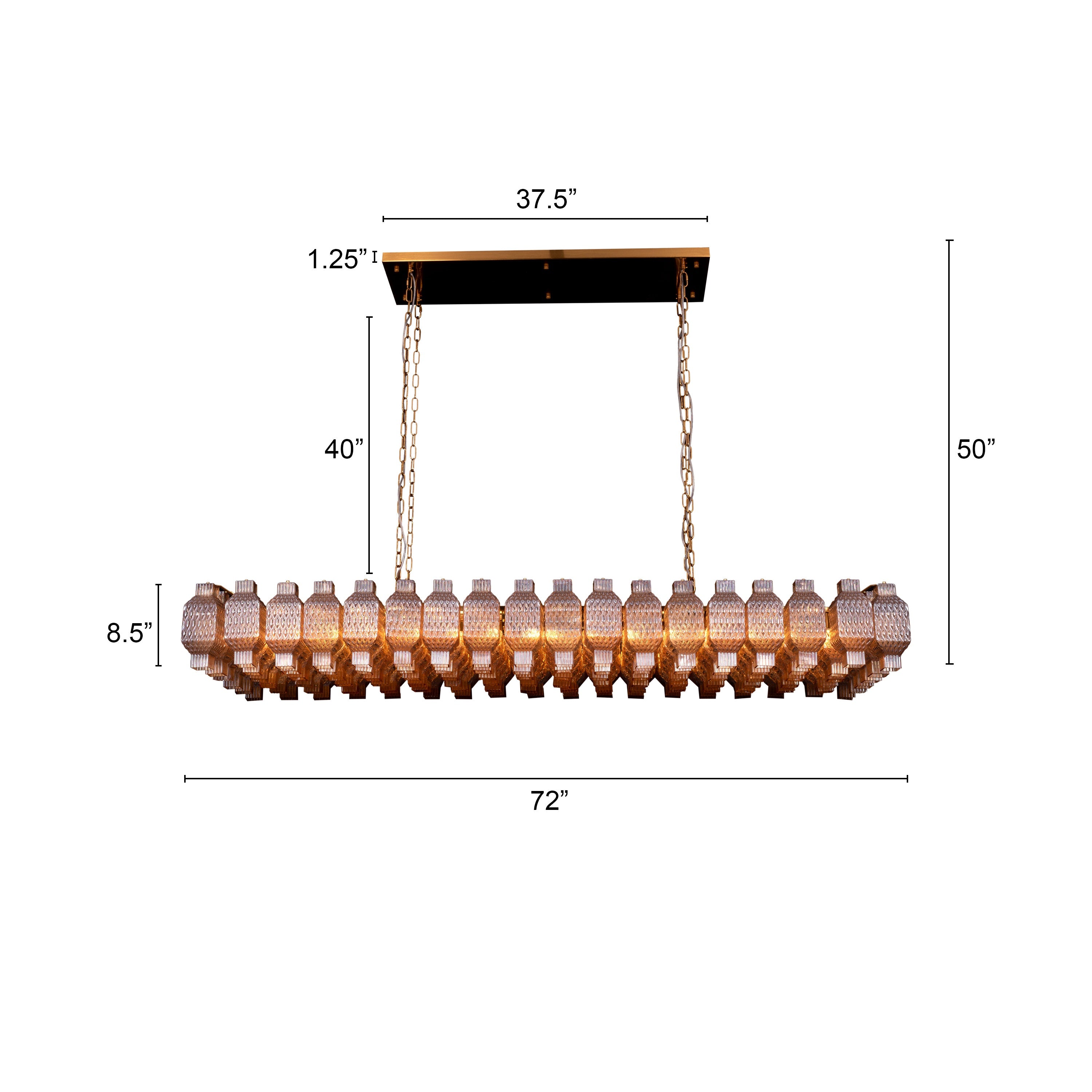 Snatched For The Gods (Large, Amber) Crystal Chandelier