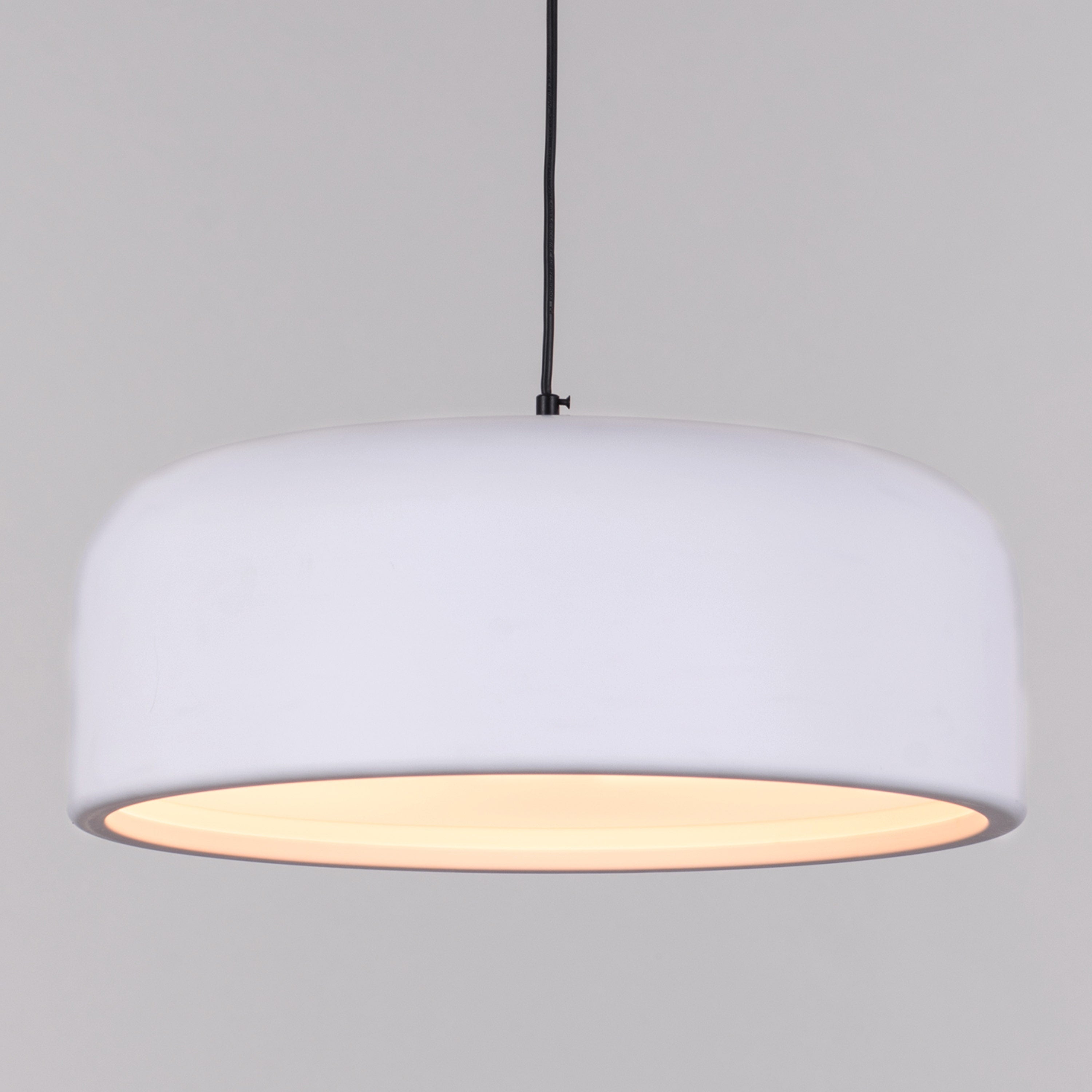 Artistic (14", White, Smart LED) Pendant Light (3 Smart LED Bulbs Included)