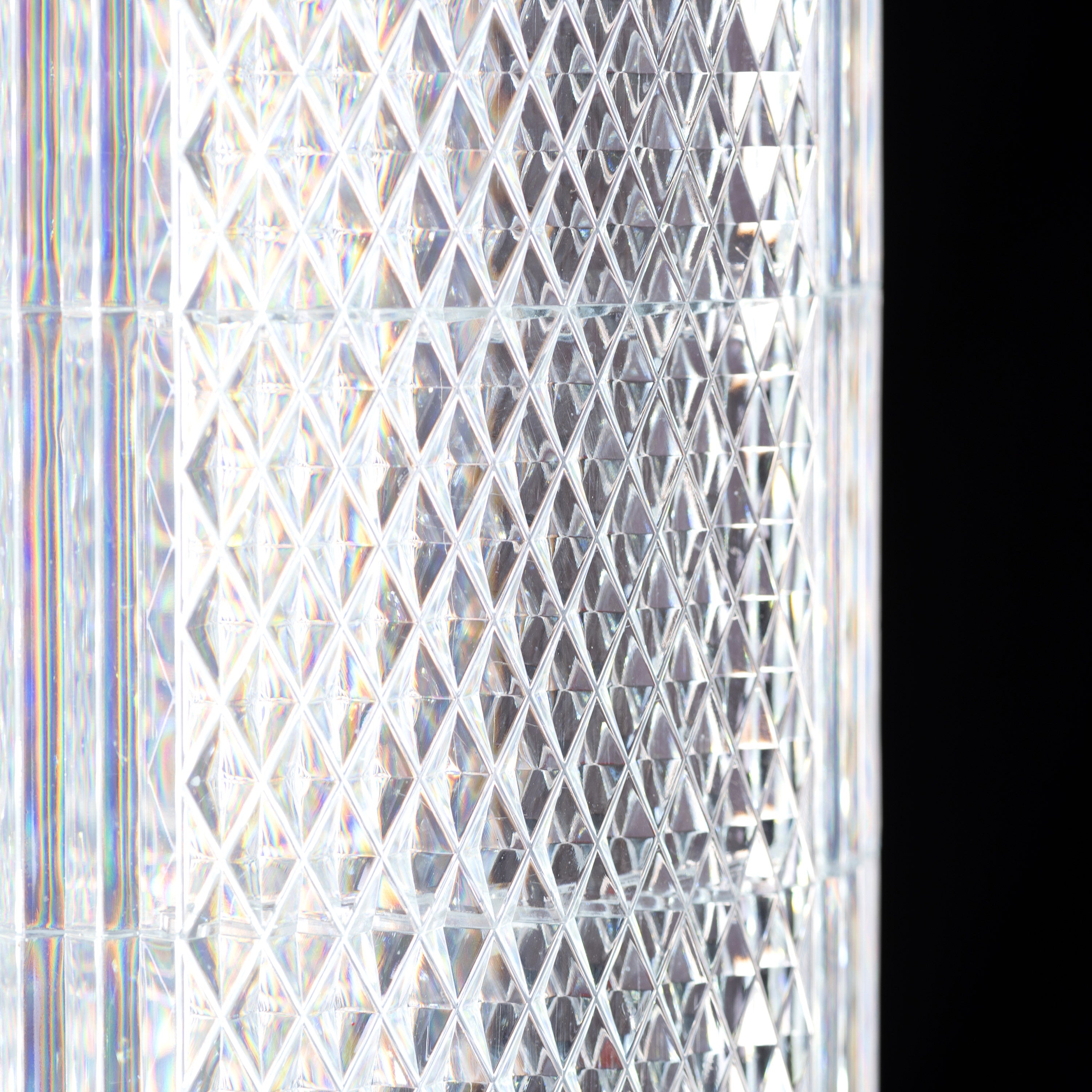 Yellow Diamond (Medium, Dimmable LED with Remote Control) Acrylic Textured Pendant Light