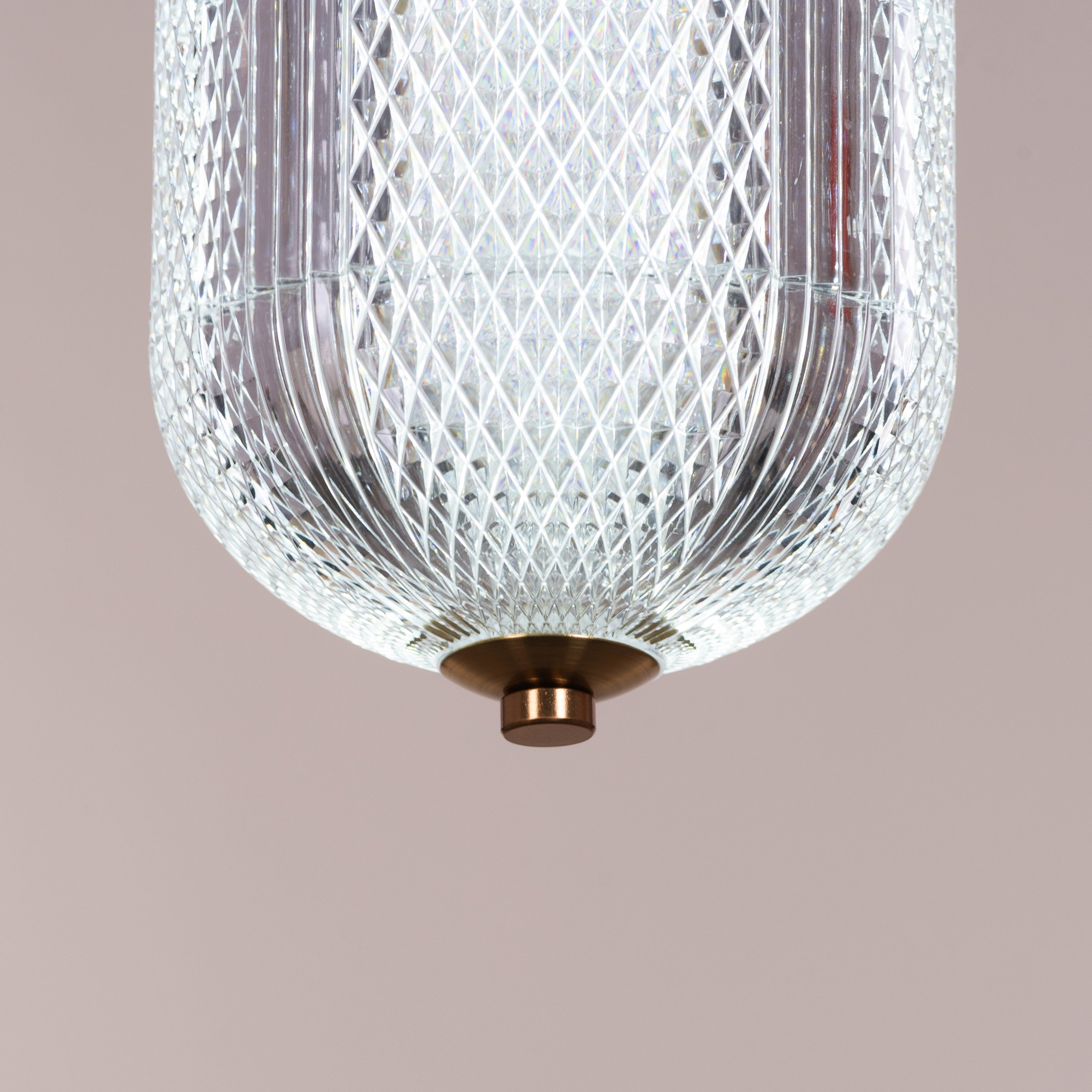 Yellow Diamond (Medium, Dimmable LED with Remote Control) Acrylic Textured Pendant Light