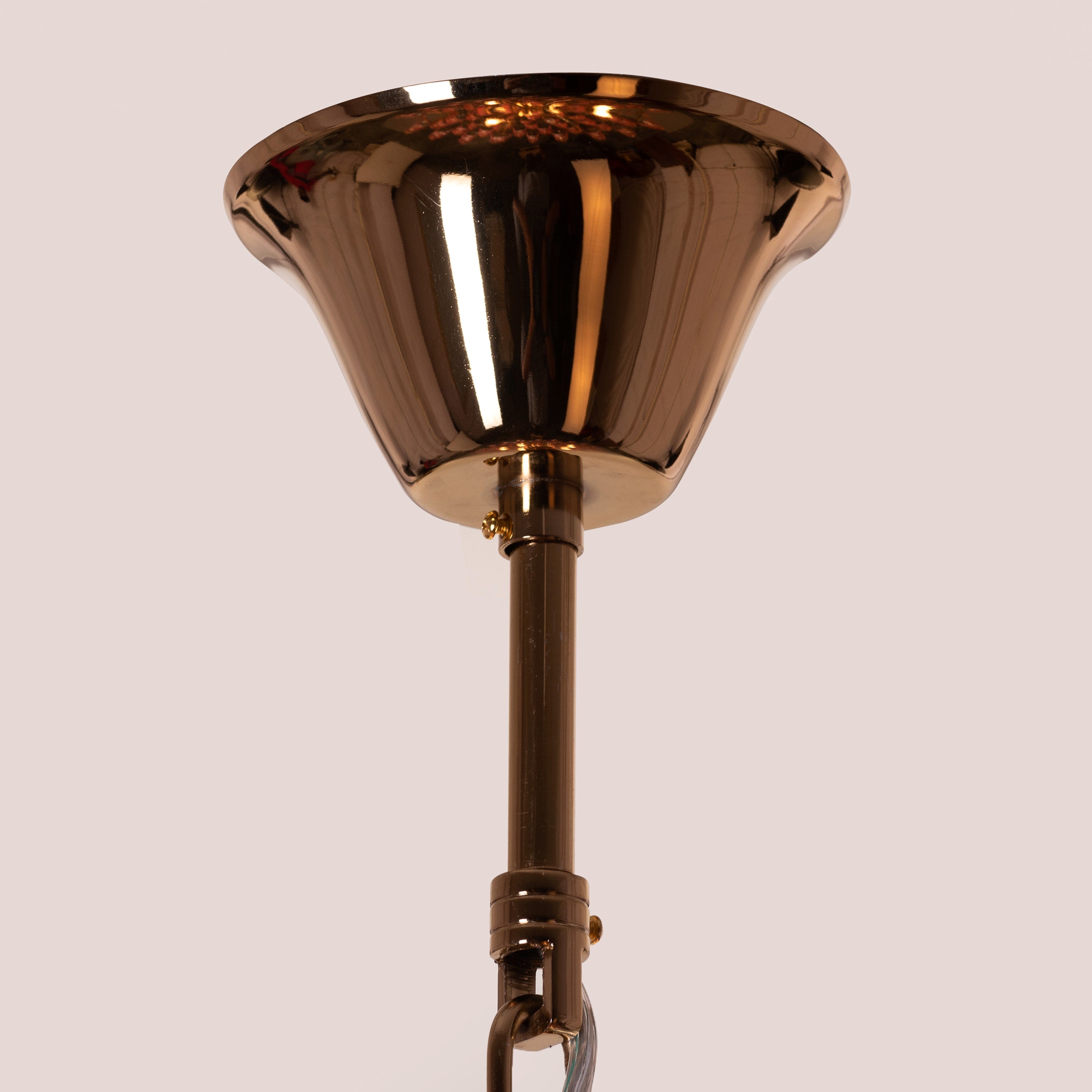 Somewhere In Barcelona (Large, Pink, White) Tinted Glass Chandelier