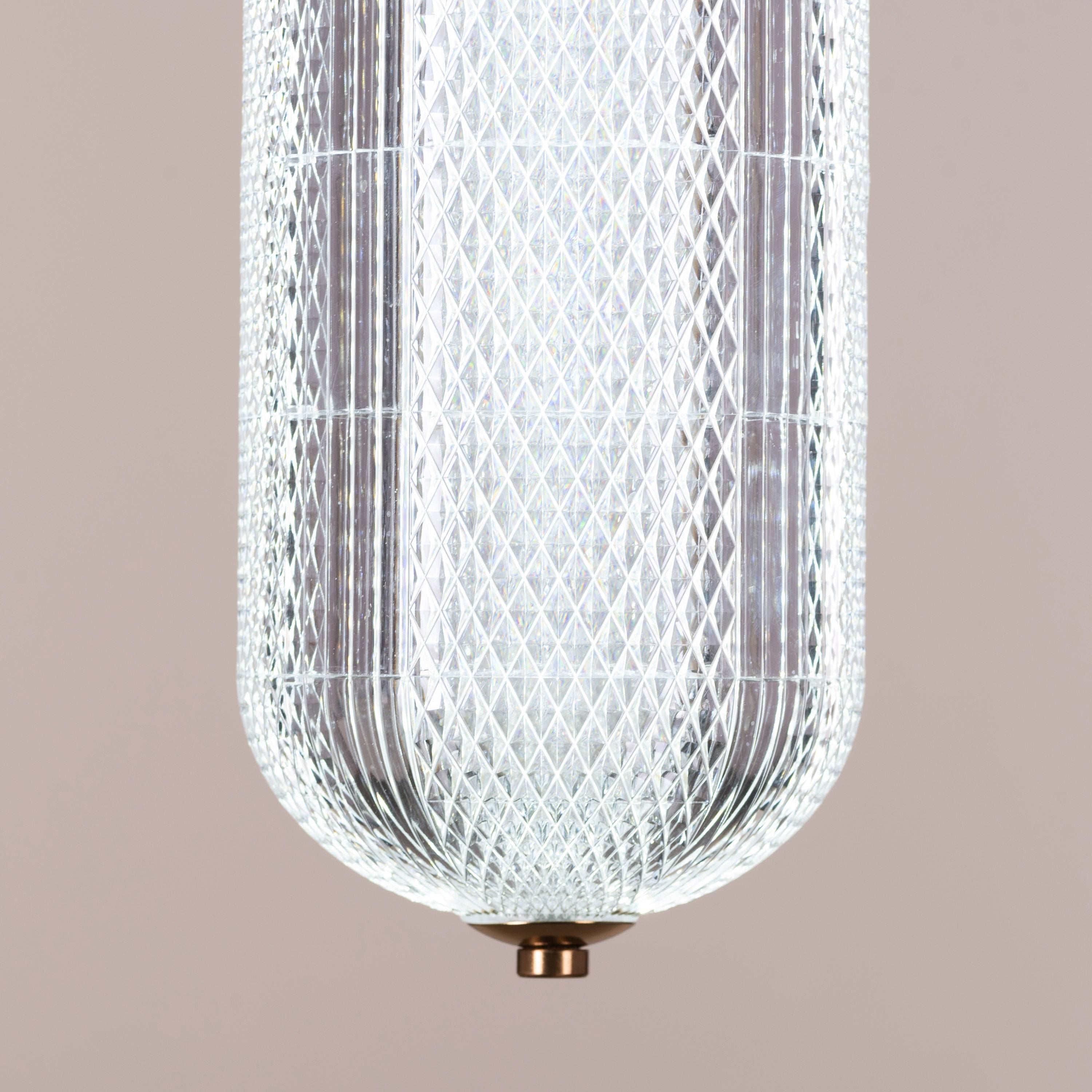 Yellow Diamond (Small, Dimmable LED with Remote Control) Acrylic Textured Pendant Light