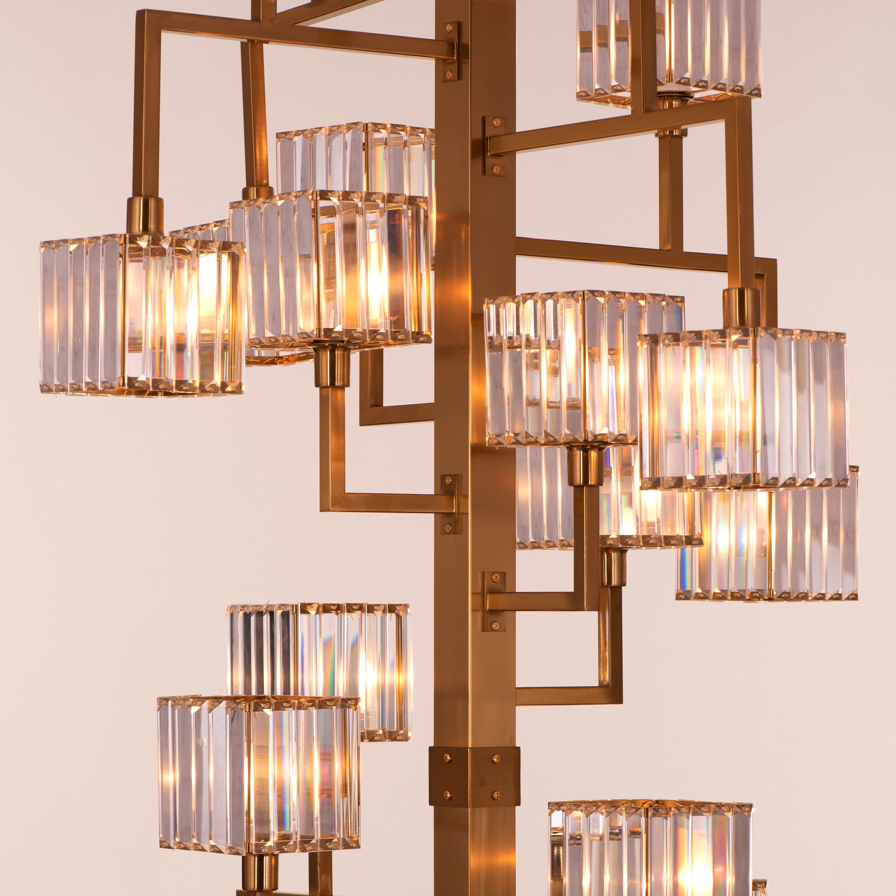 Watch The Throne (Large, Vertical, Gold) Crystal Chandelier