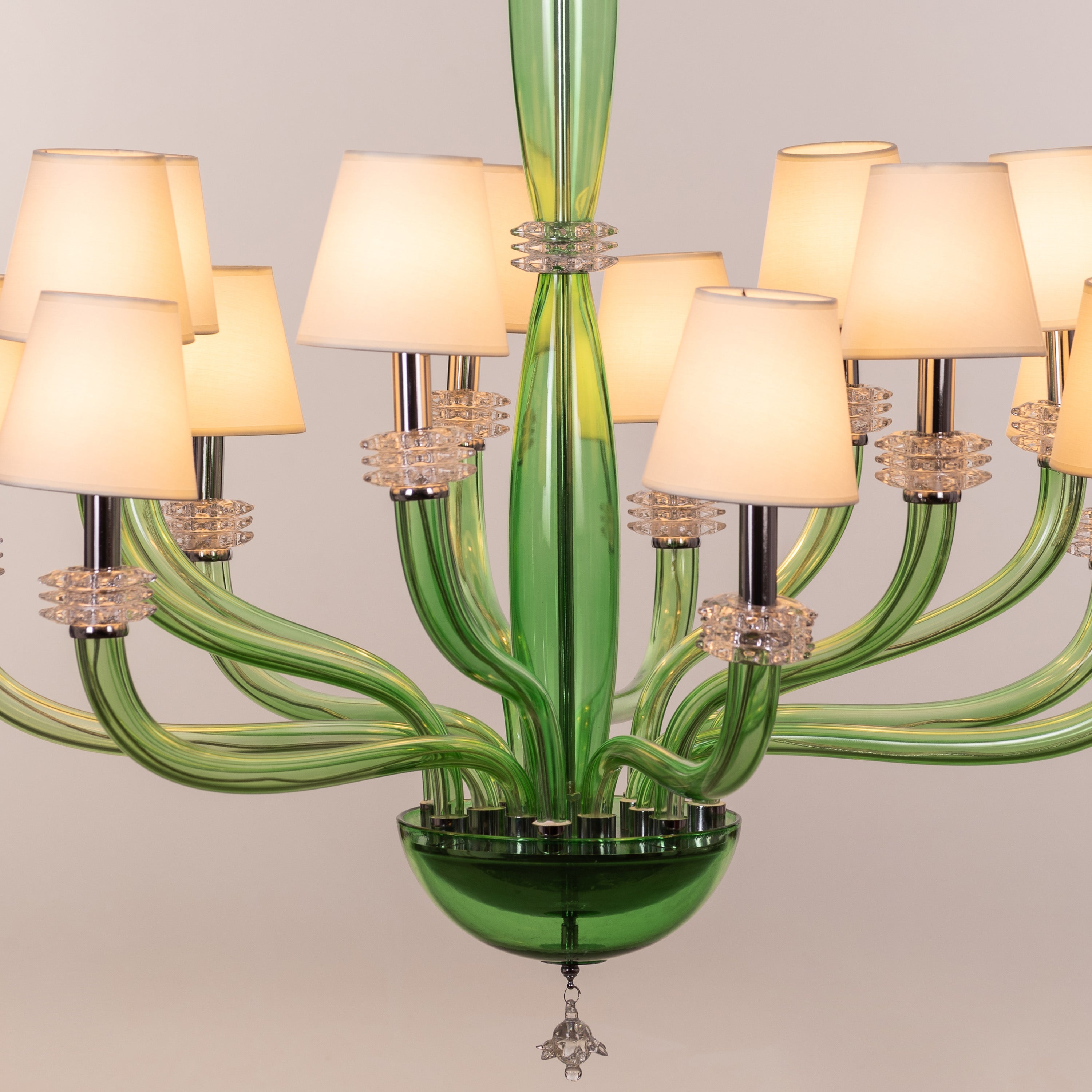 Made In Heaven (Large, Green, White) Glass Chandelier