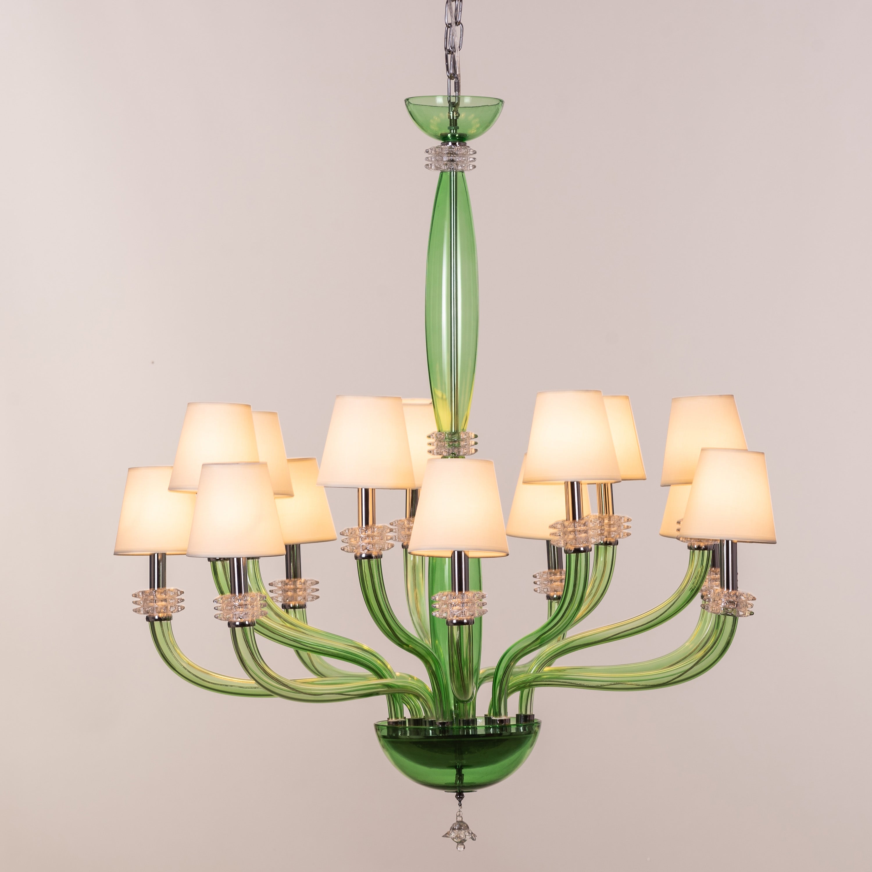 Made In Heaven (Large, Green, White) Glass Chandelier