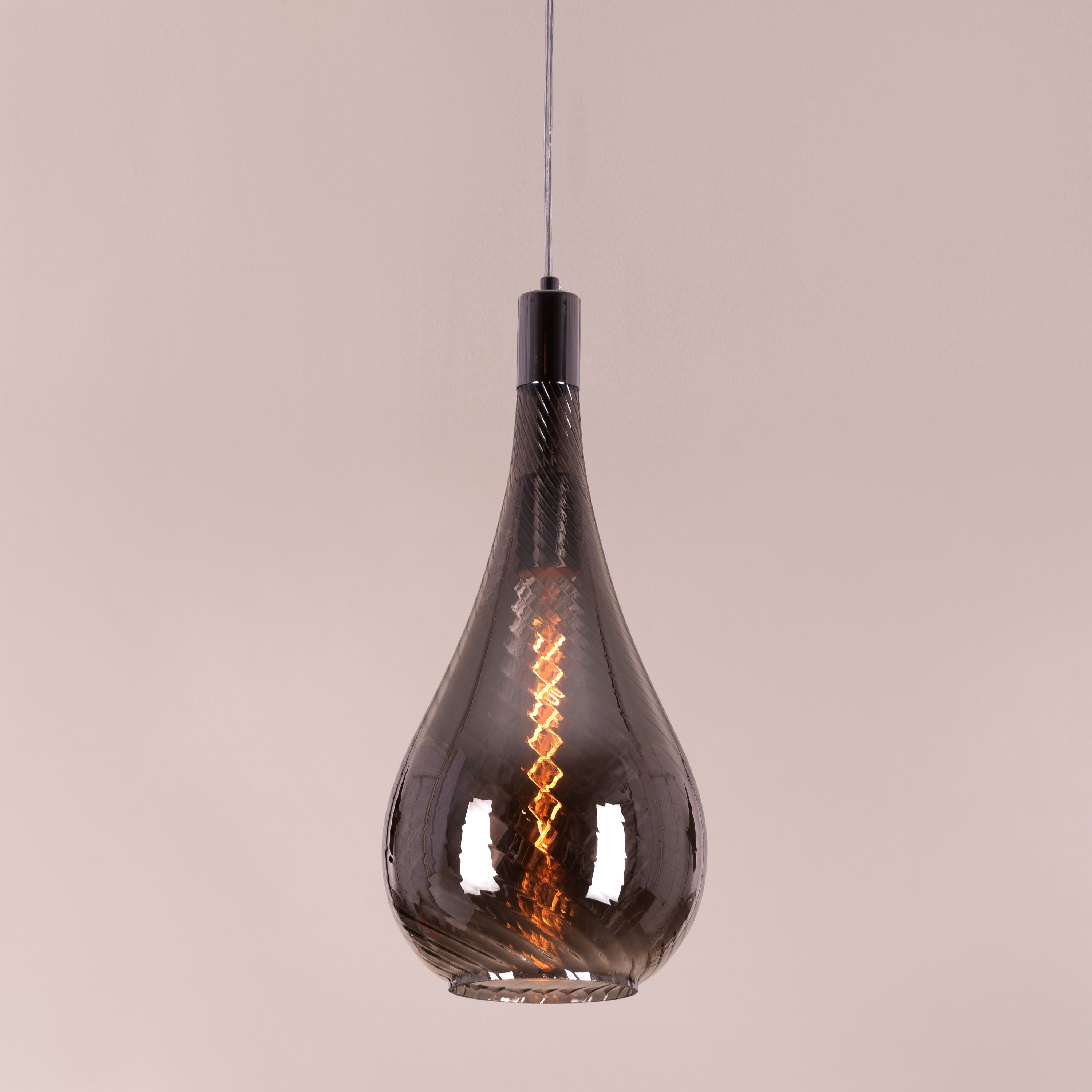 Keep My Love (Smokey Grey) Glass Pendant Light
