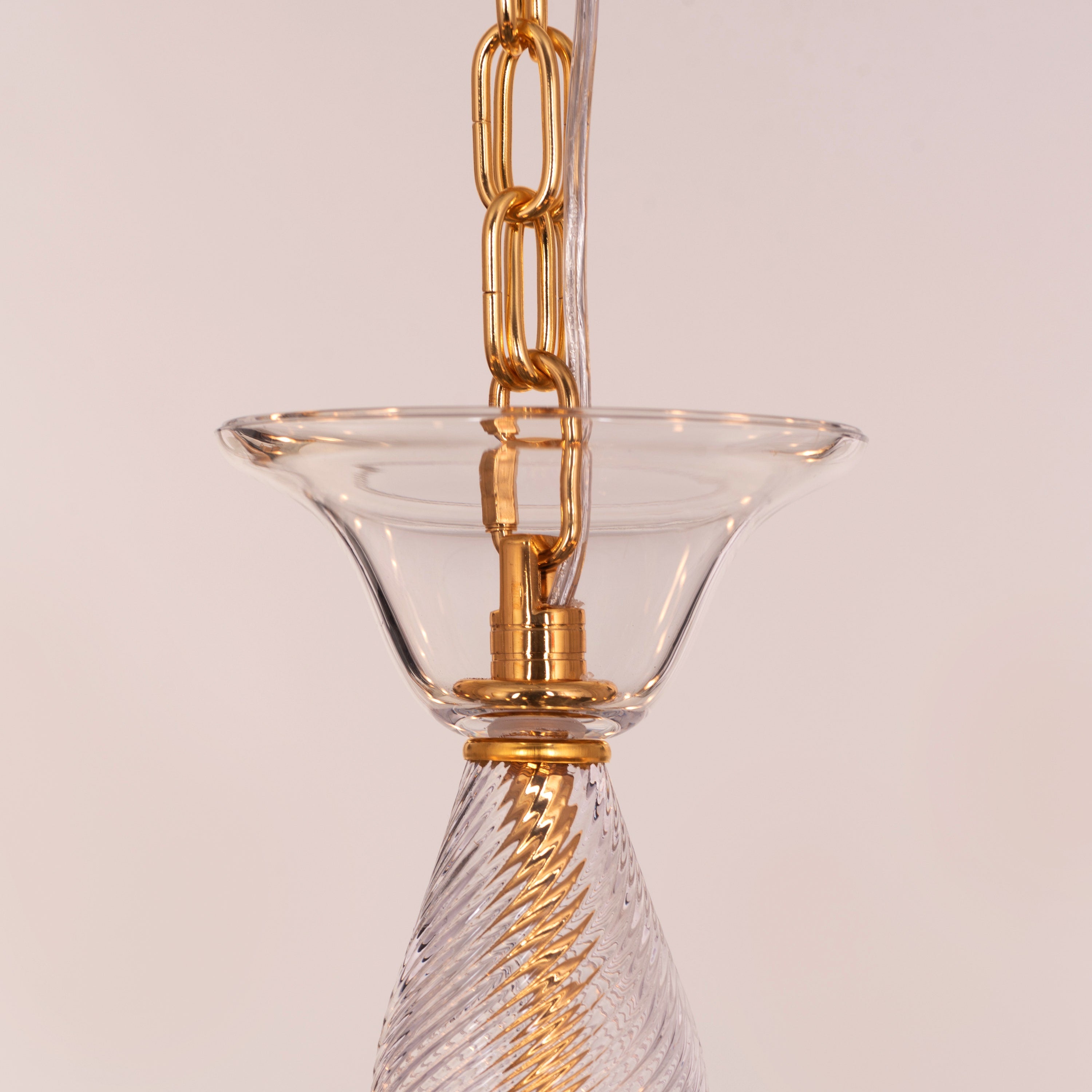 Midnight In Paris (Large, Gold) Glass Chandelier