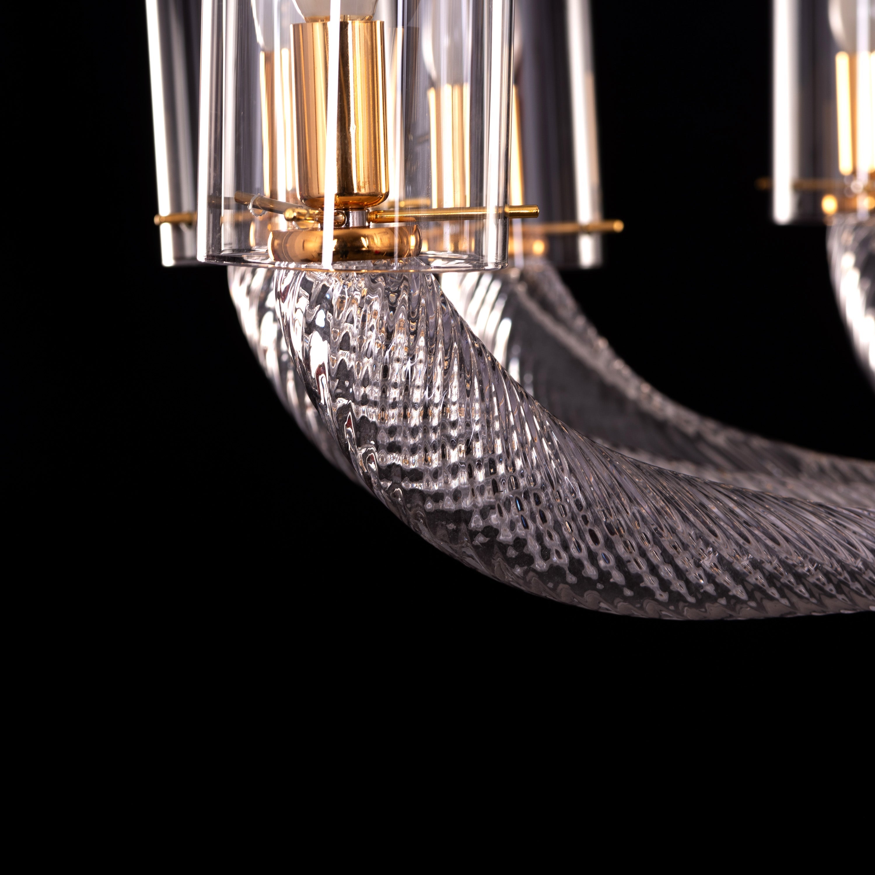 Midnight In Paris (Large, Gold) Glass Chandelier